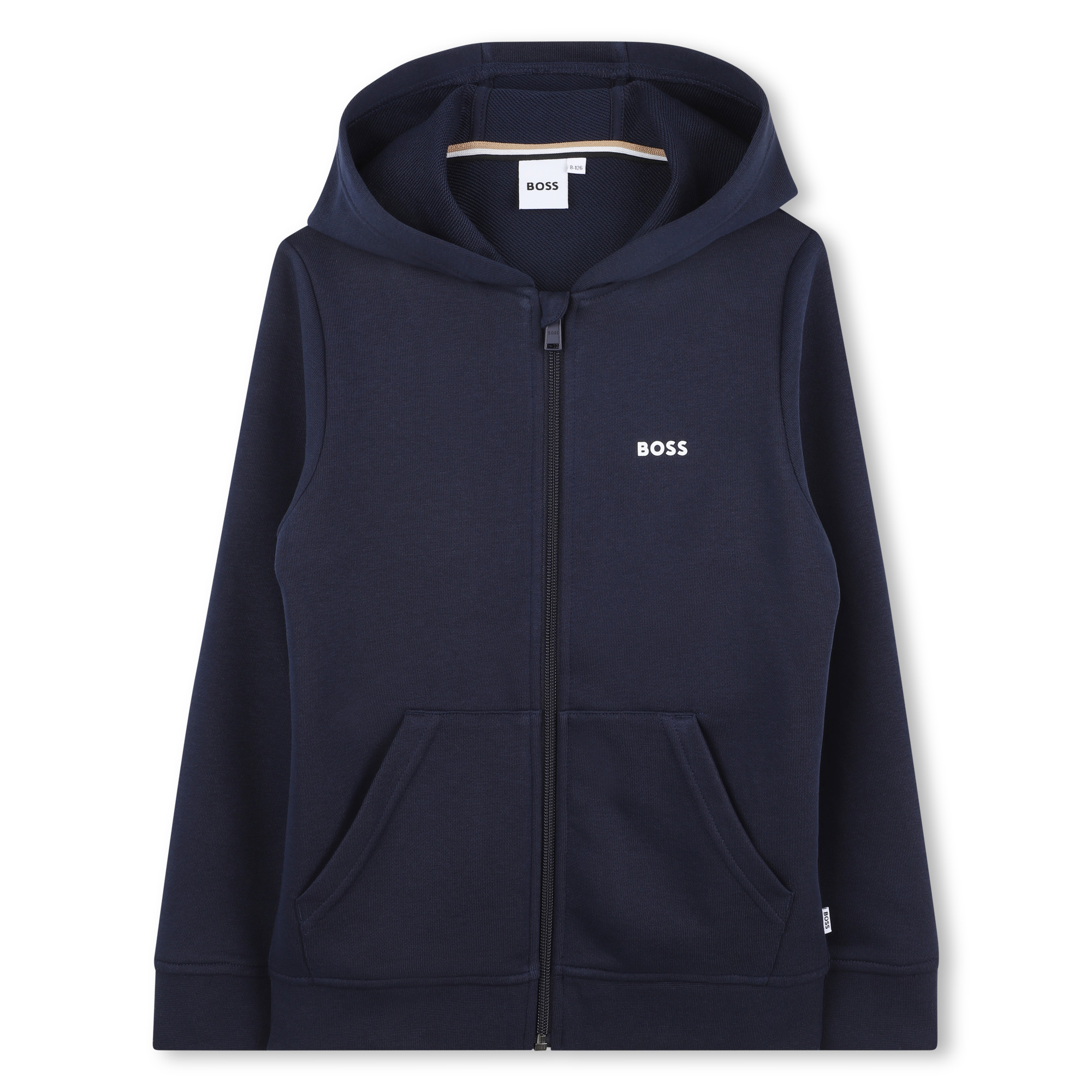 Sweat-shirt zippé à capuche BOSS pour GARCON