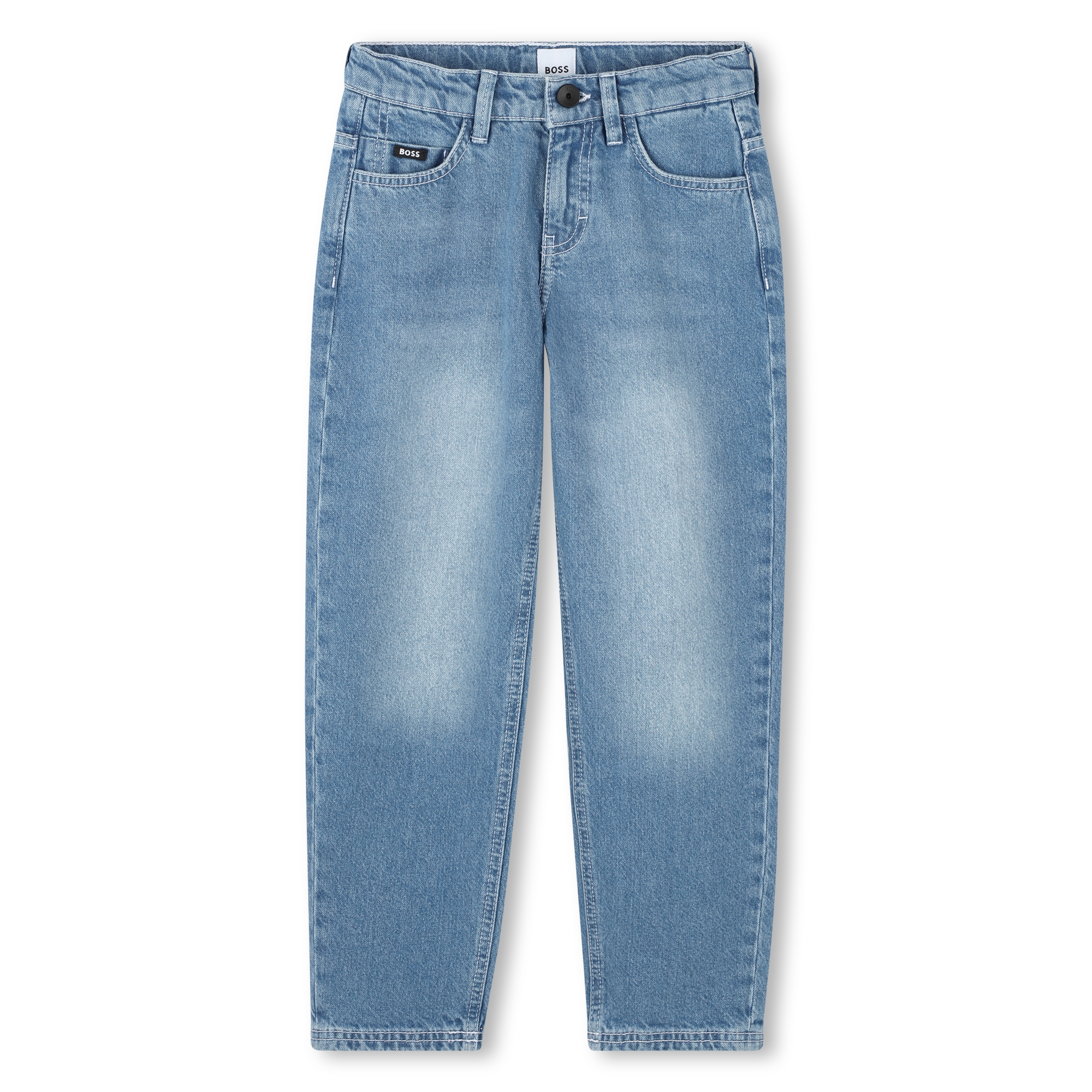 Wide-leg 5-pocket cotton jeans BOSS for BOY