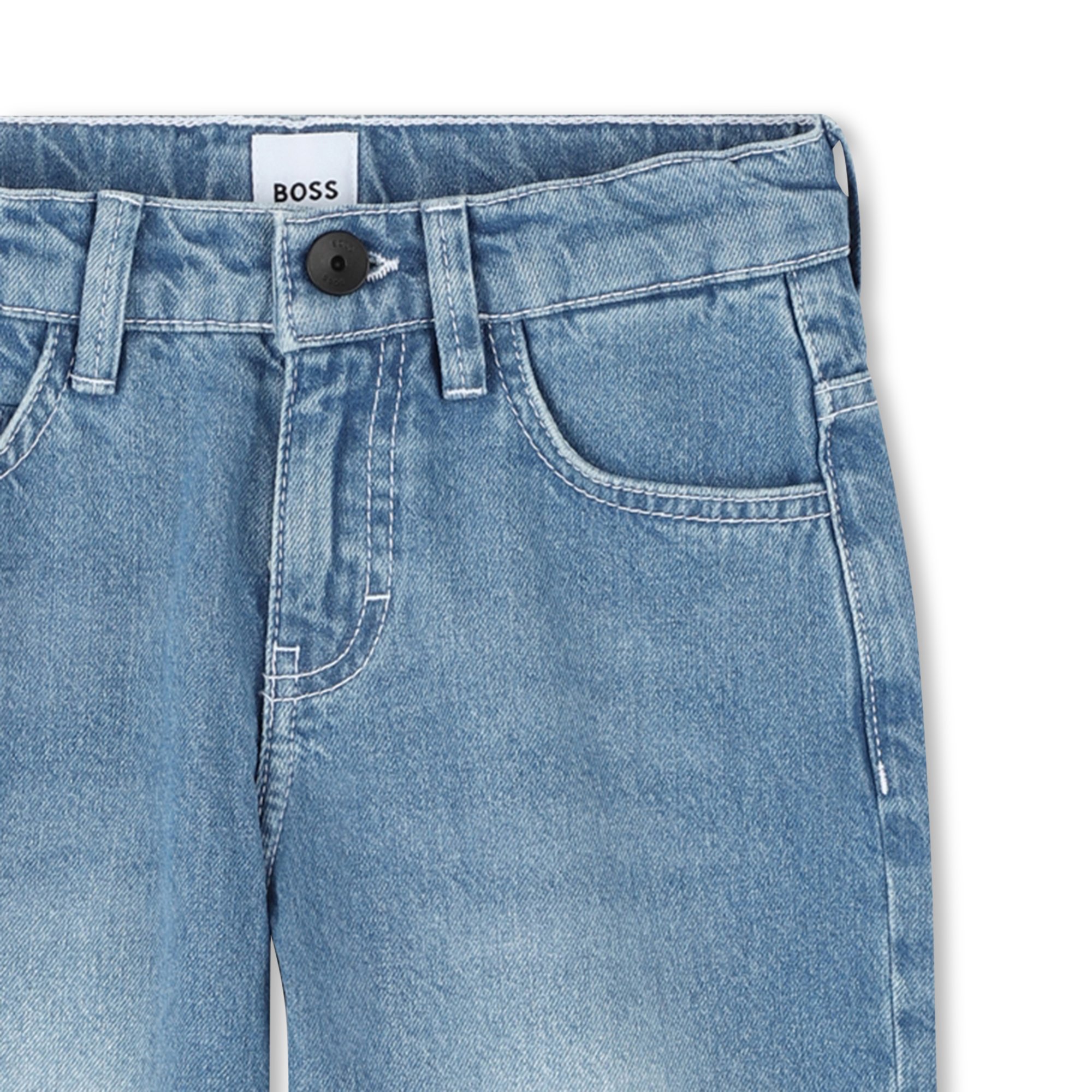 Katoenen 5-pocket-jeans BOSS Voor