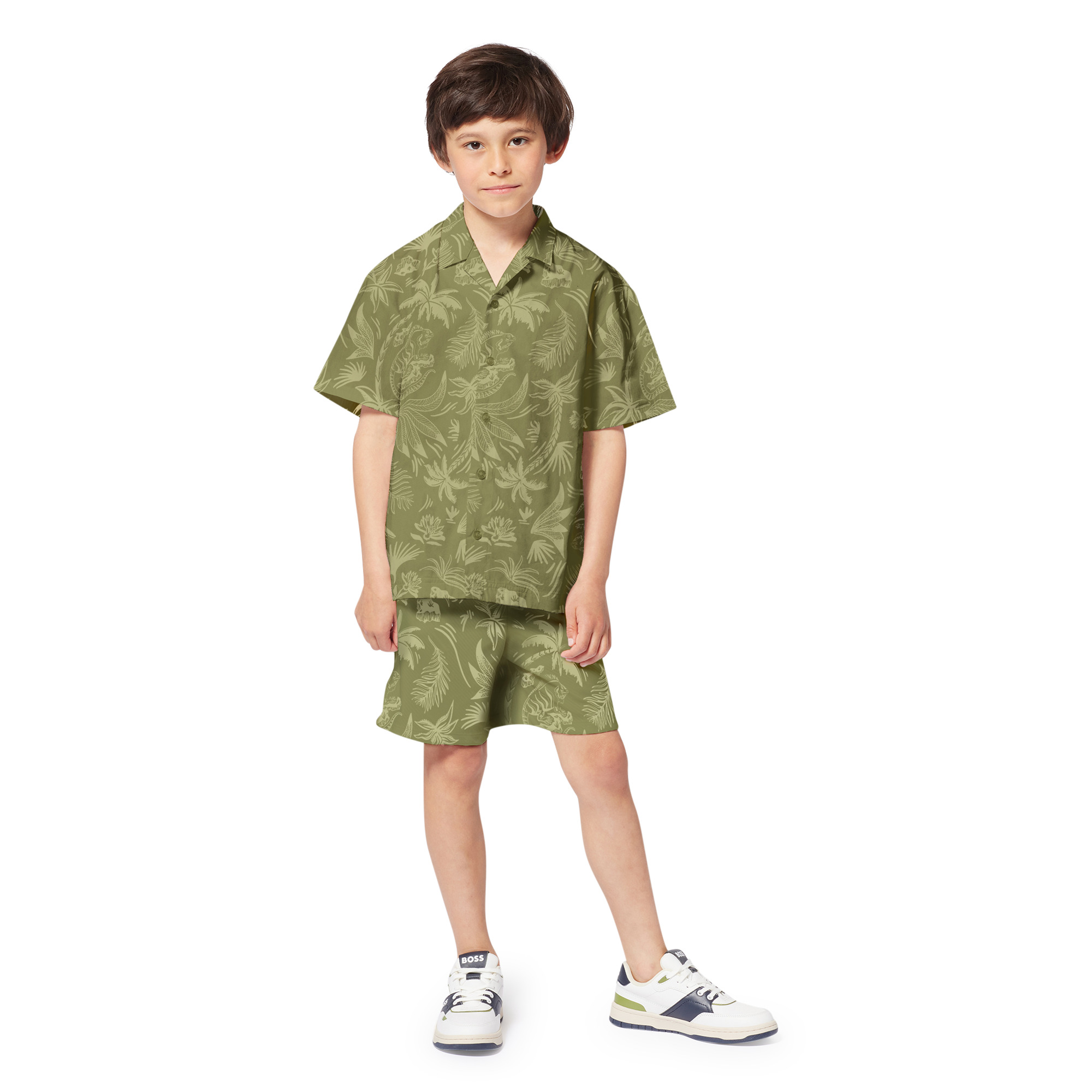 Printed cotton Bermuda shorts BOSS for BOY