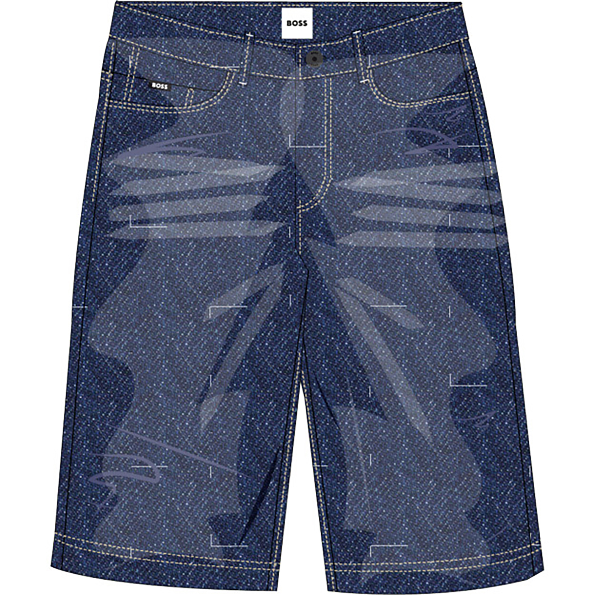 Short en jean 5 poches BOSS pour GARCON