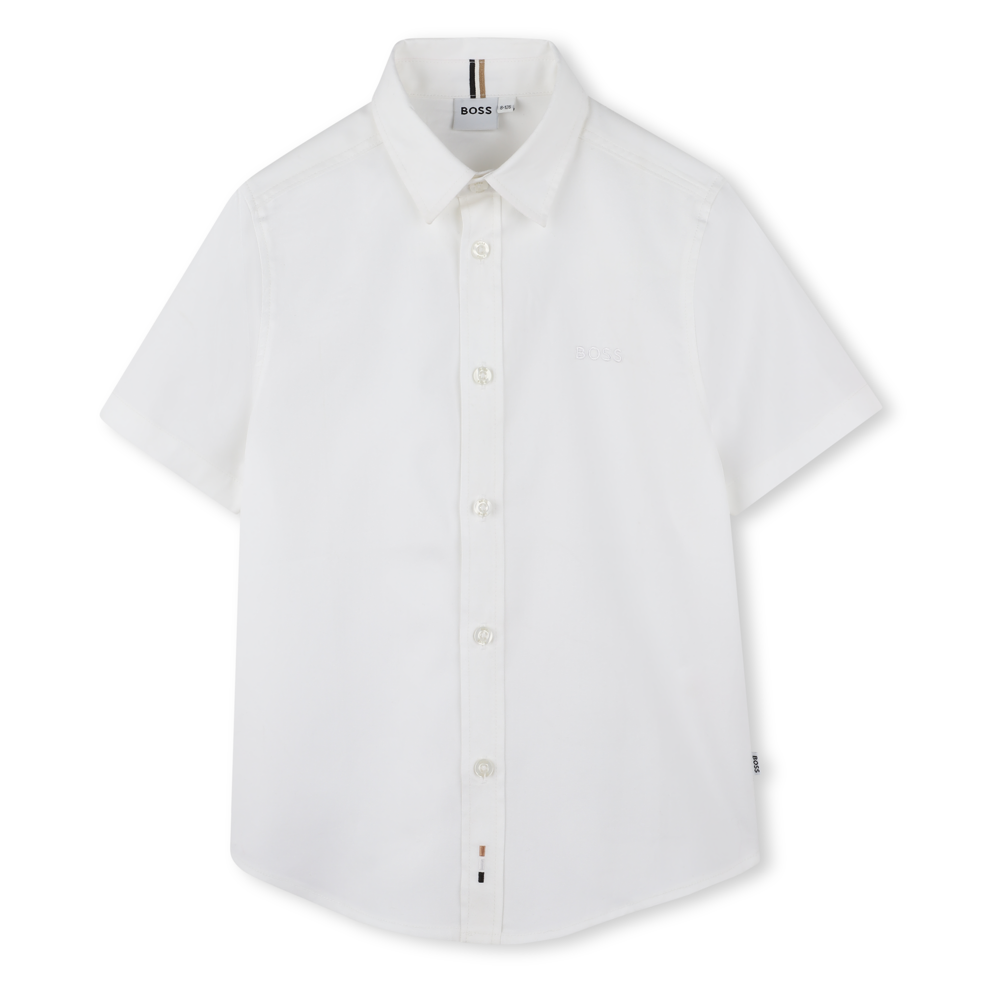 Chemise en coton uni BOSS pour GARCON