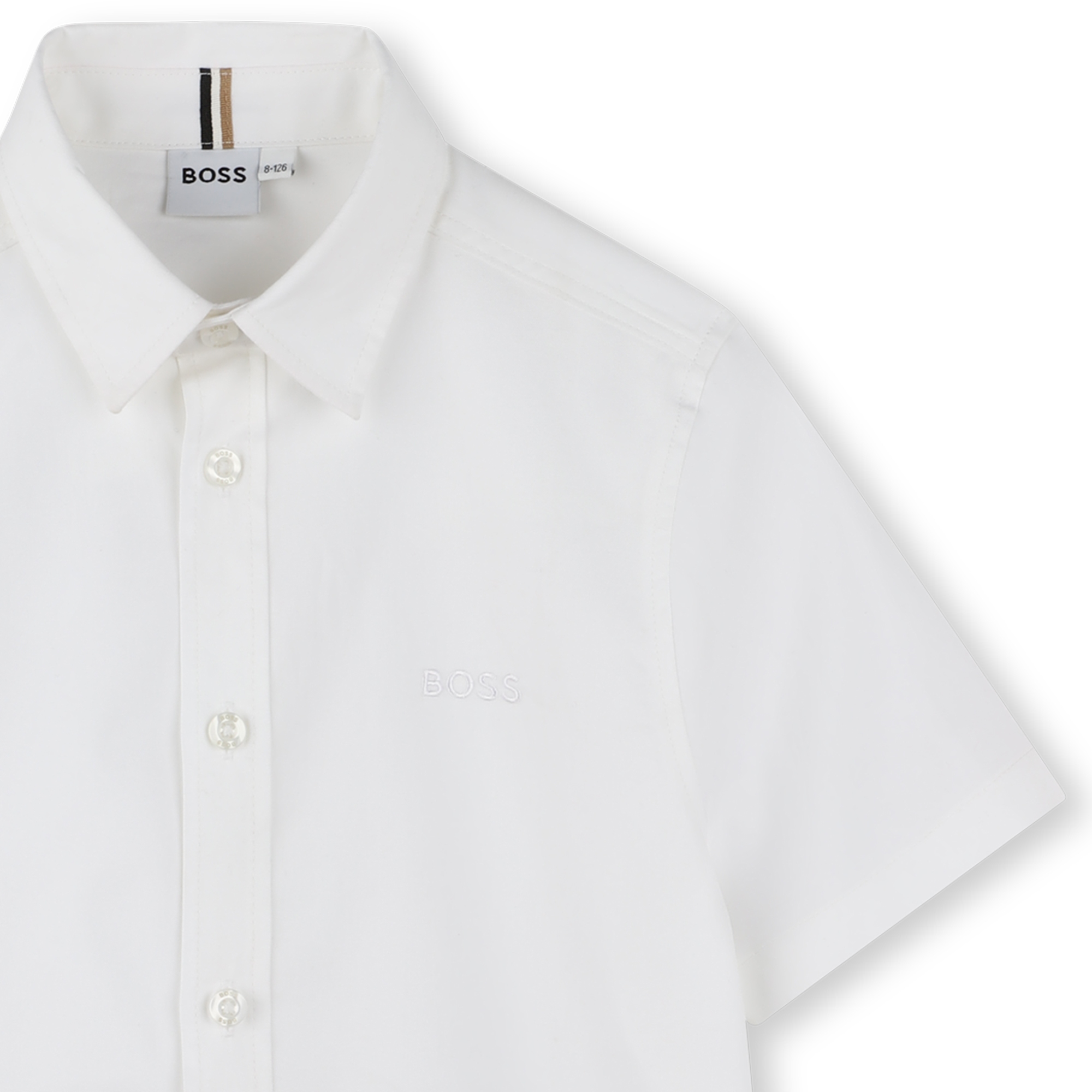 Chemise en coton uni BOSS pour GARCON