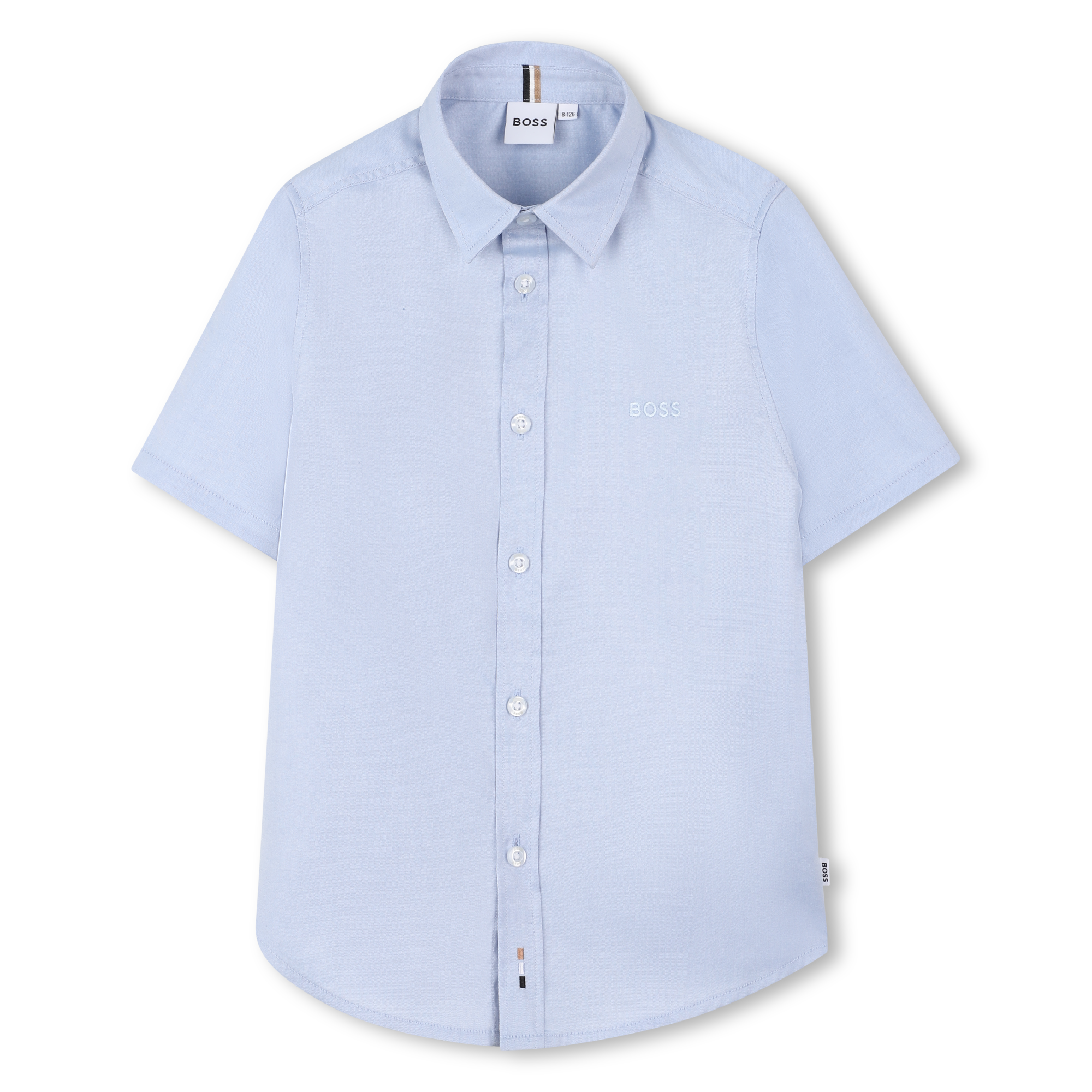 Chemise en coton uni BOSS pour GARCON