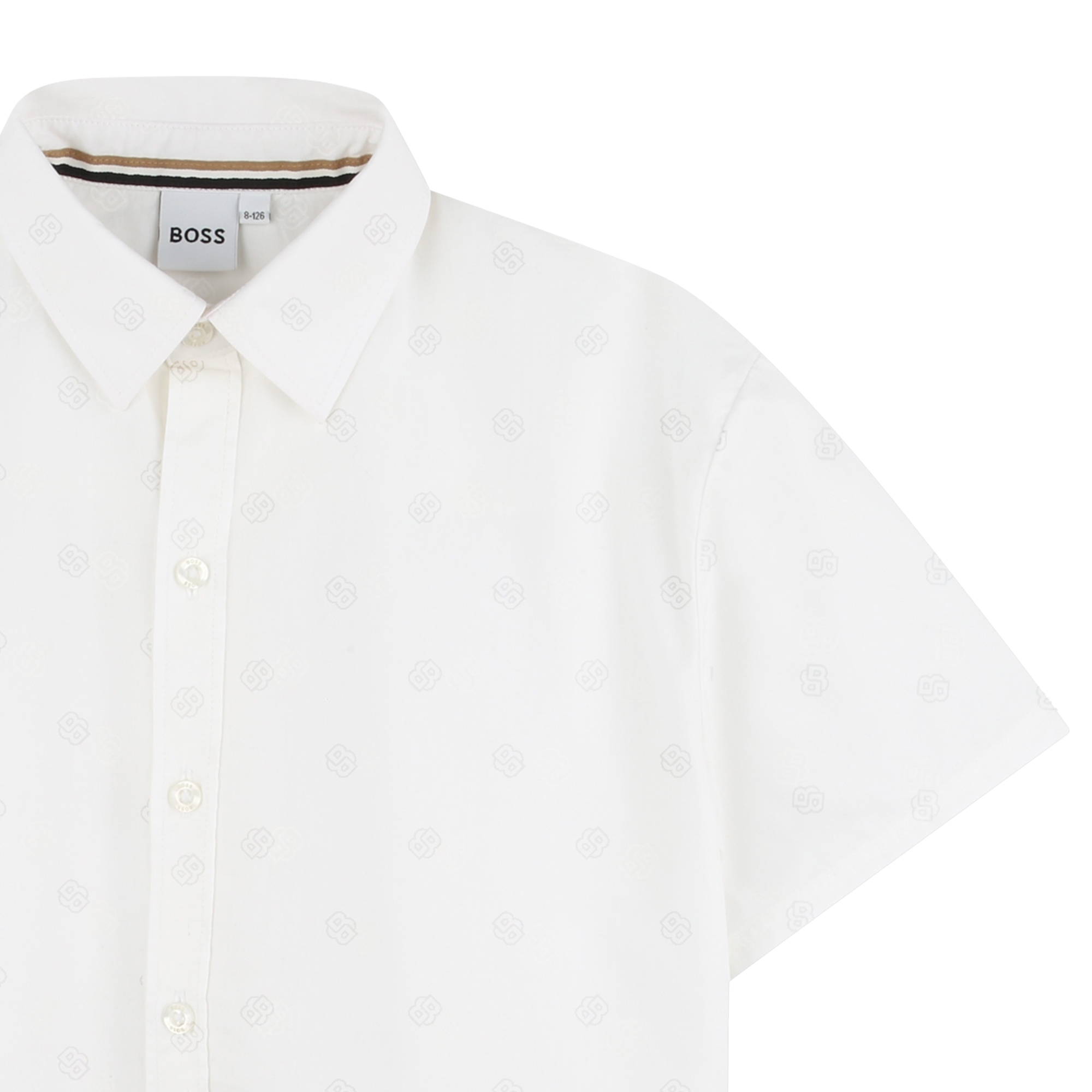 Chemise en coton imprimé BOSS pour GARCON