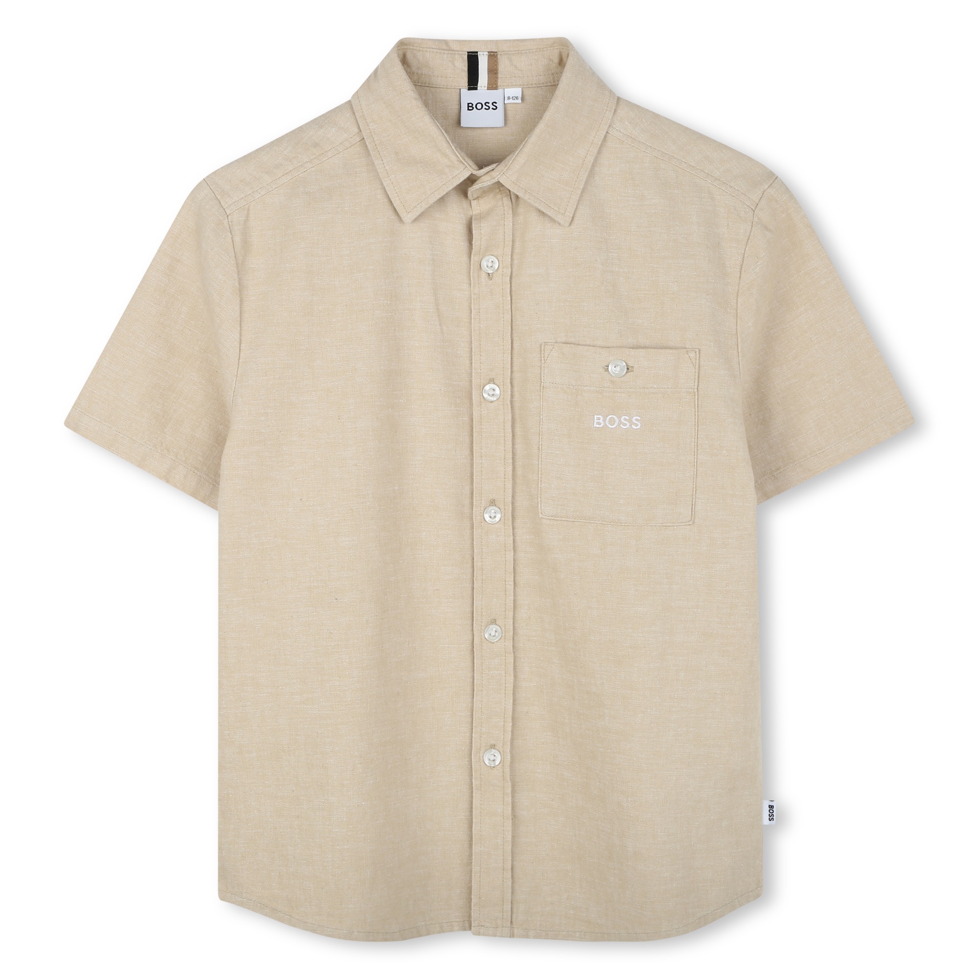 Loose linen and cotton shirt BOSS for BOY