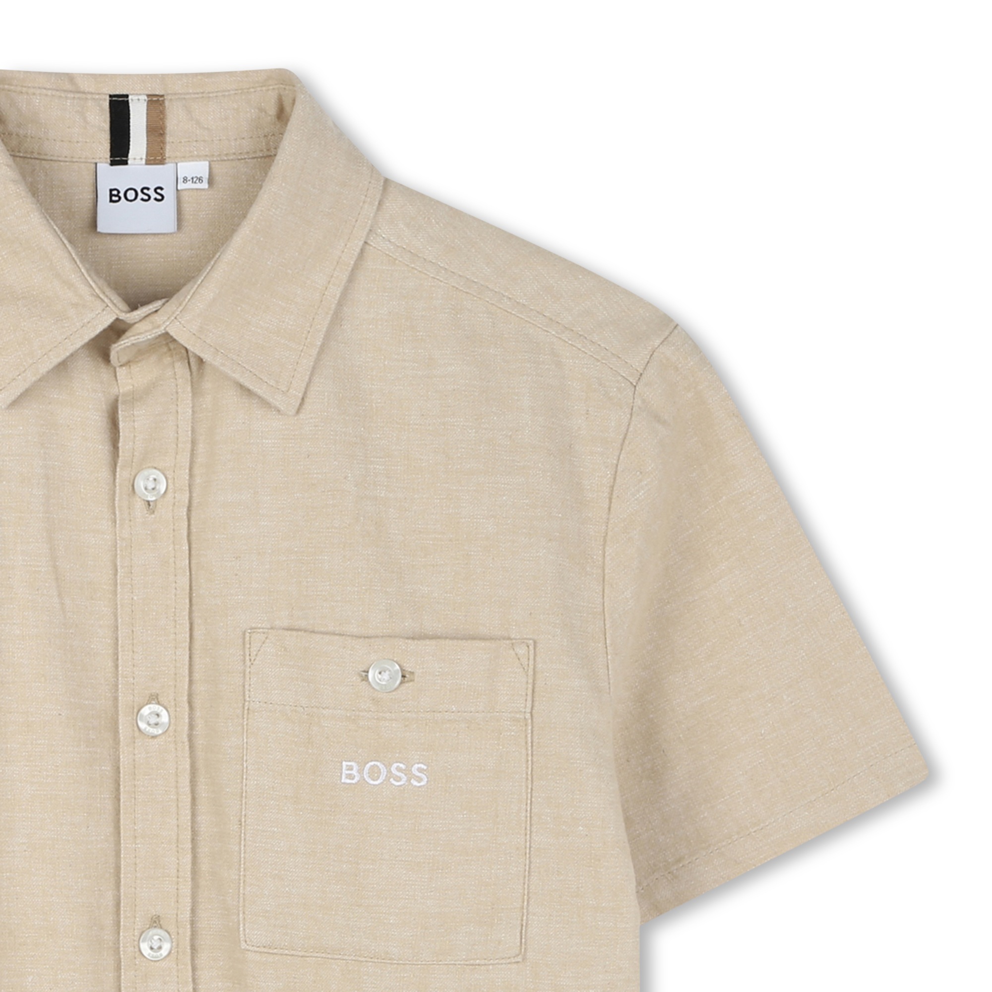 Loose linen and cotton shirt BOSS for BOY