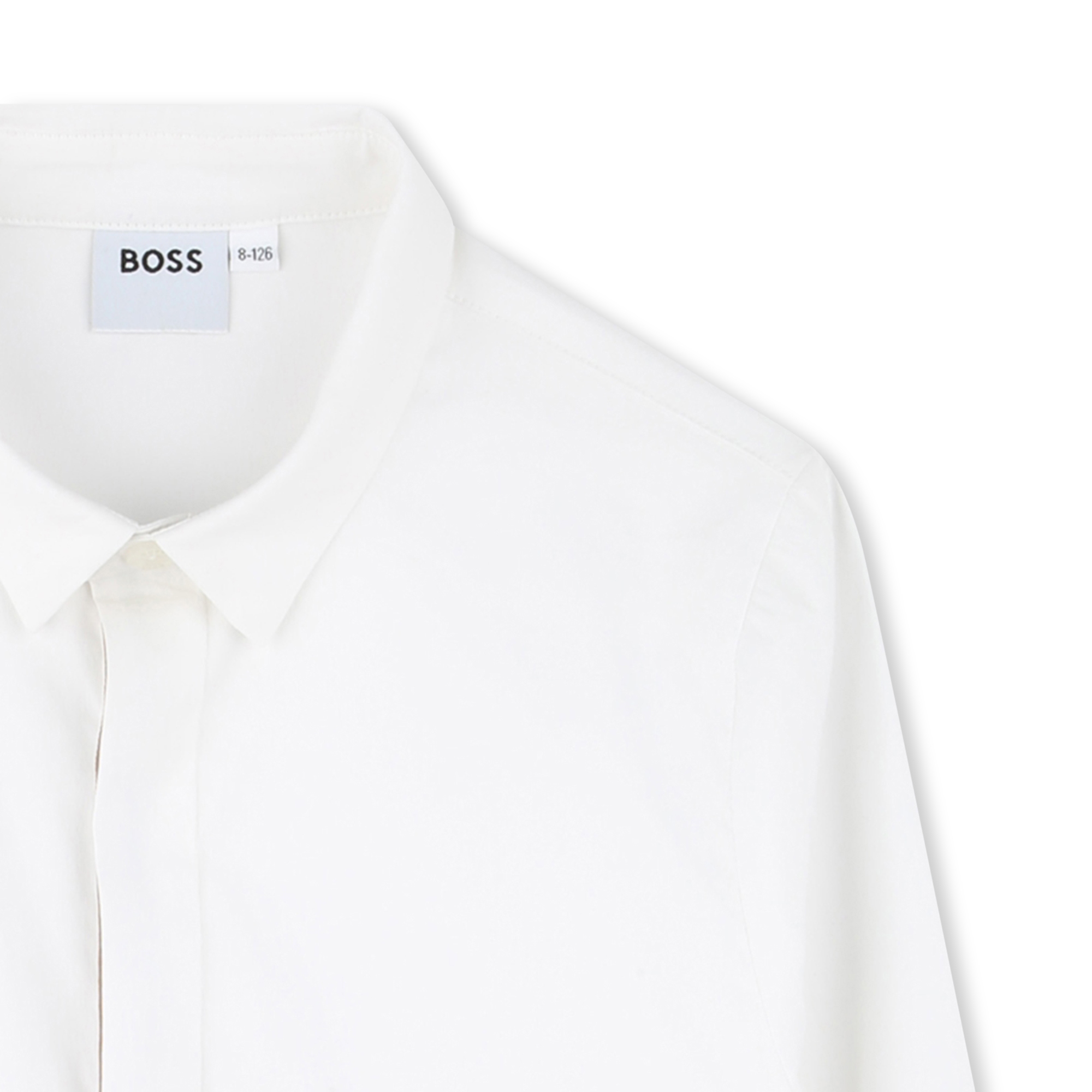 Chemise ajustée en popeline BOSS pour GARCON