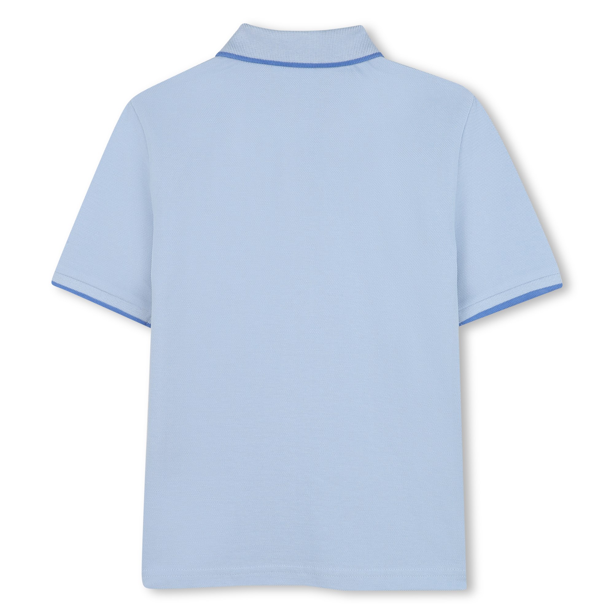 Plain cotton piqué polo shirt BOSS for BOY