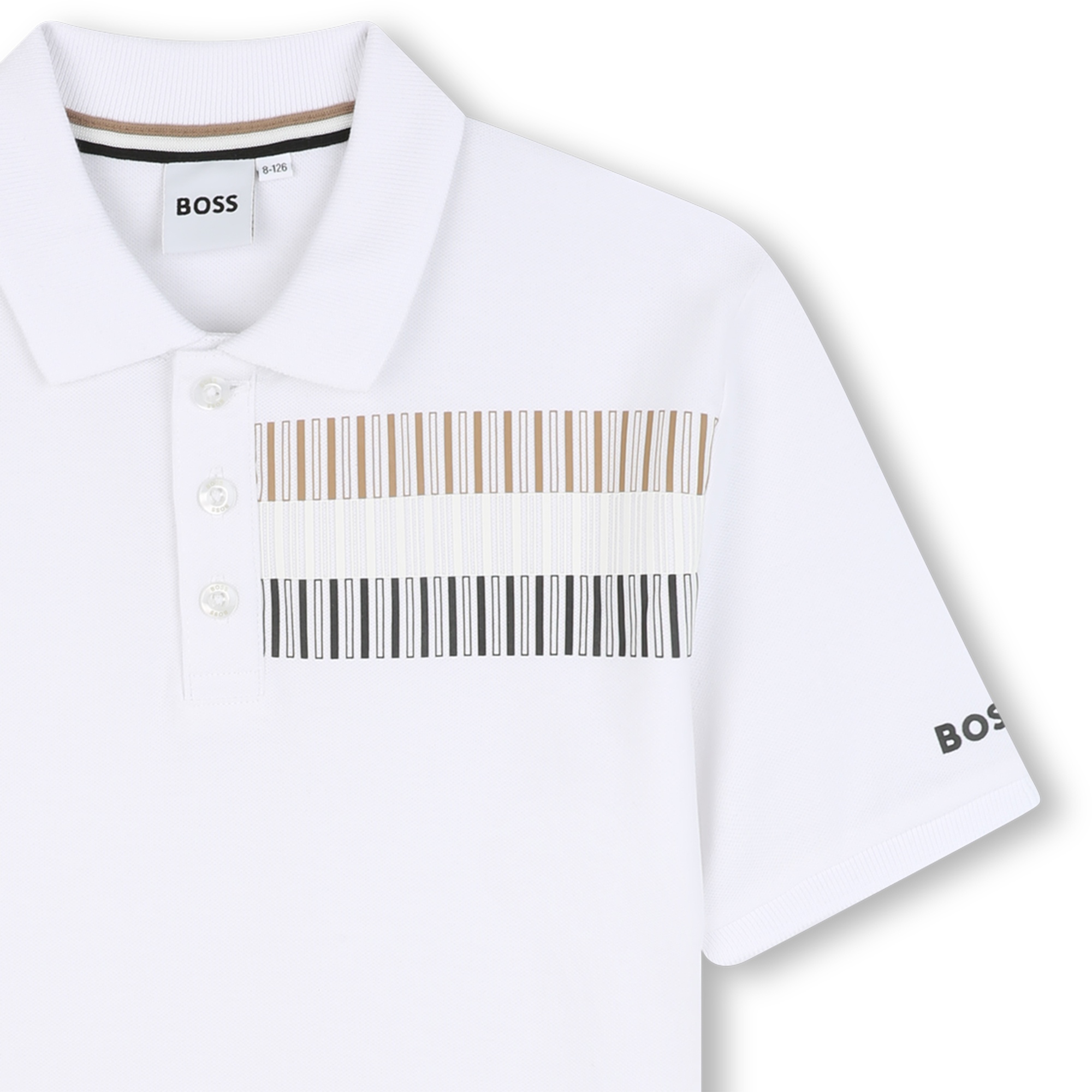 Straight polo with stripes BOSS for BOY