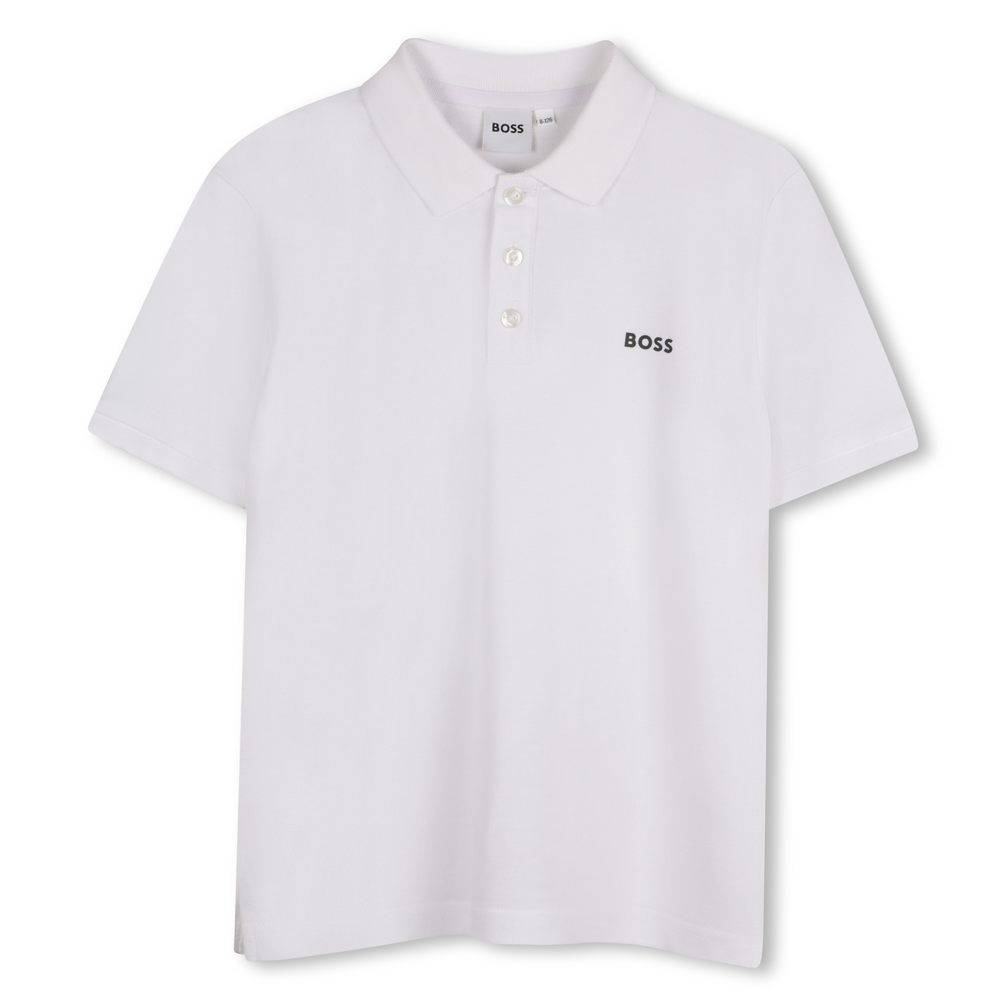 Katoenen polo met logo BOSS Voor