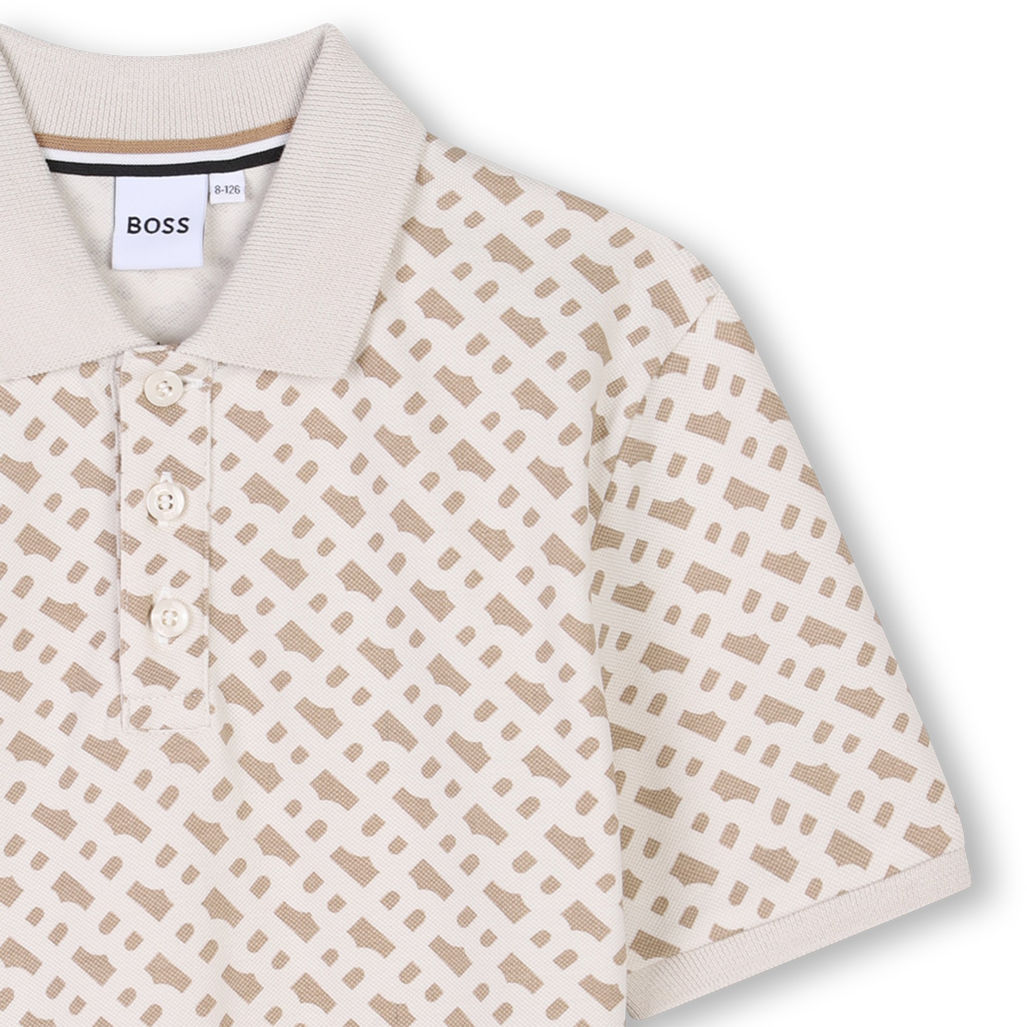 Printed straight polo shirt BOSS for BOY