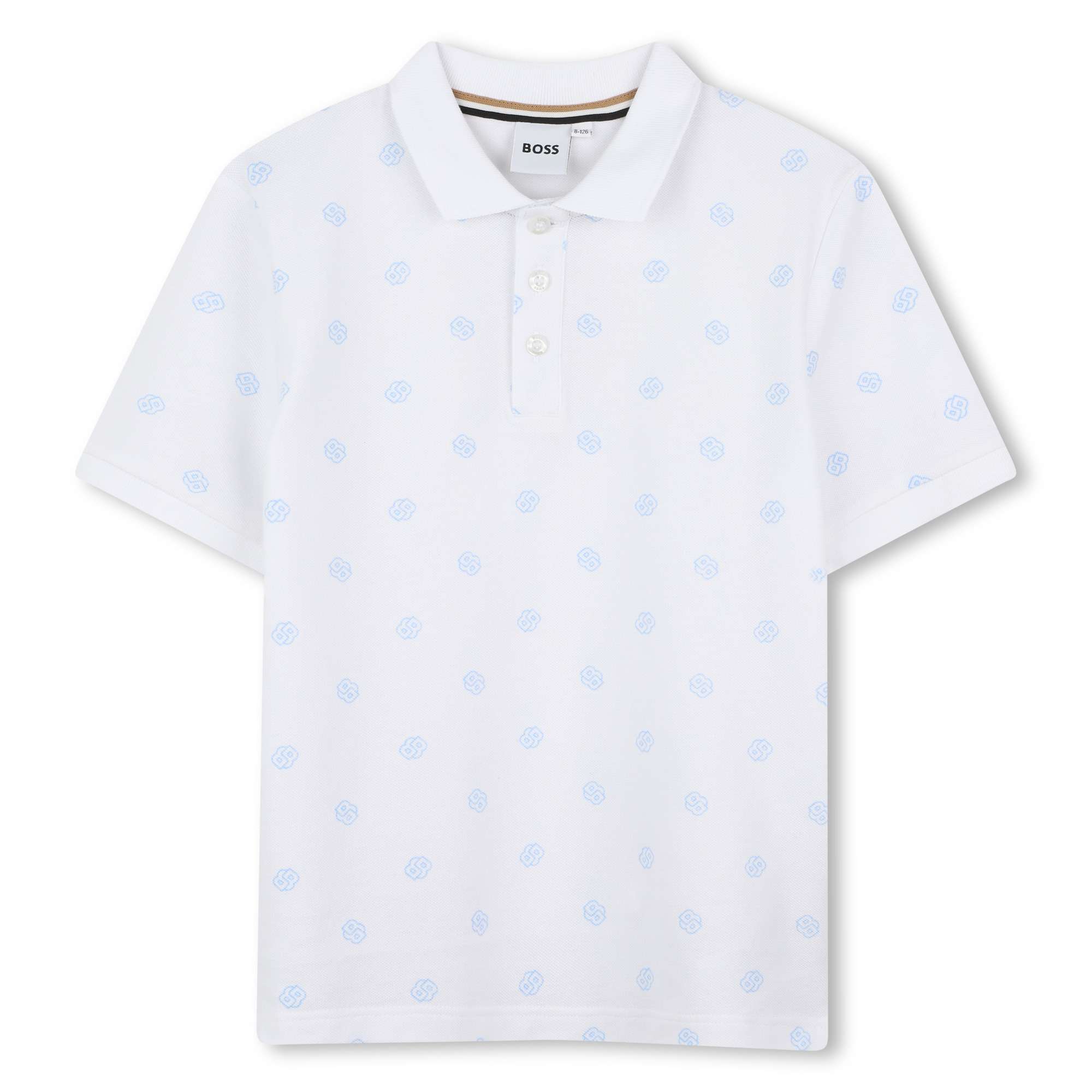 Polo recto estampado BOSS para NIÑO