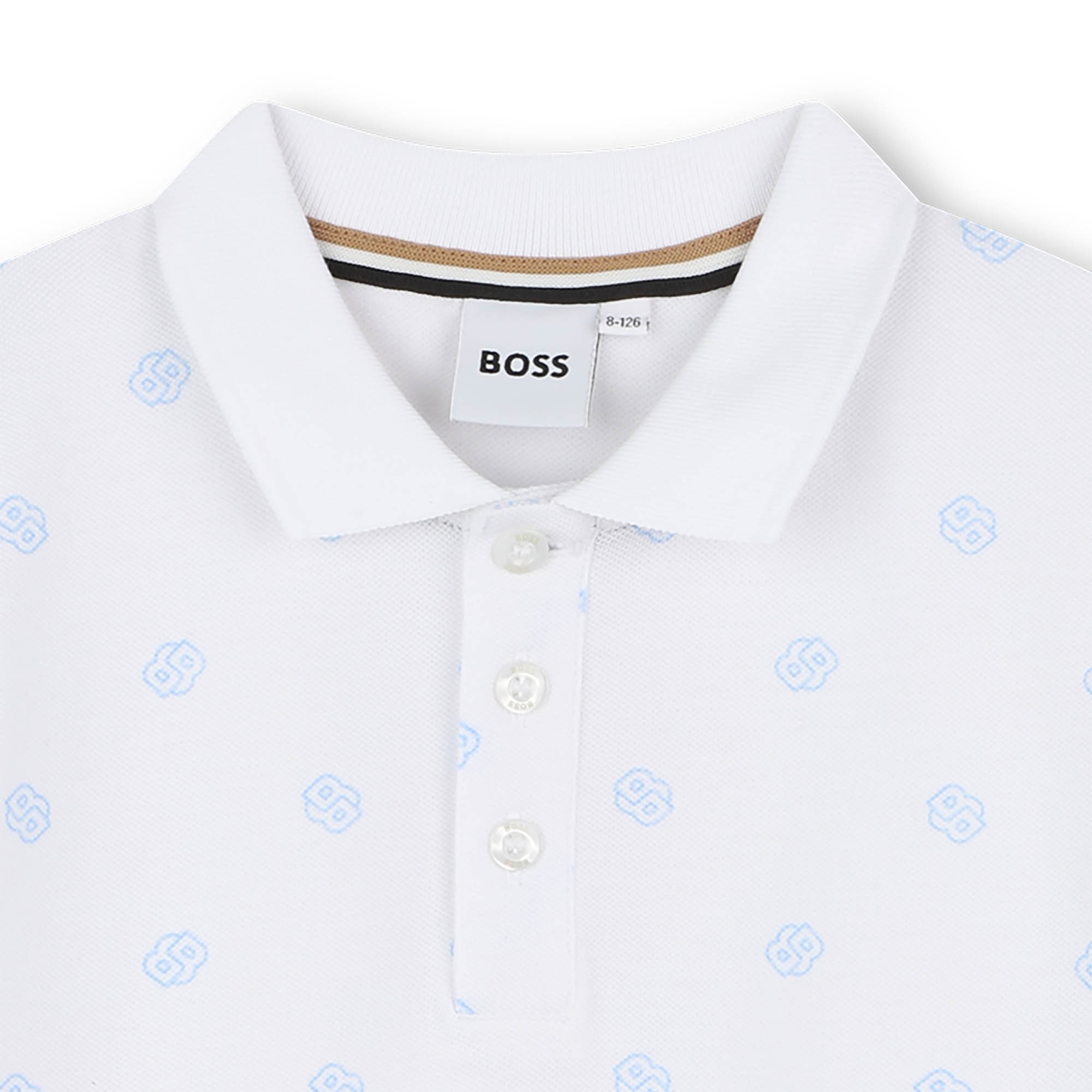 Polo recto estampado BOSS para NIÑO