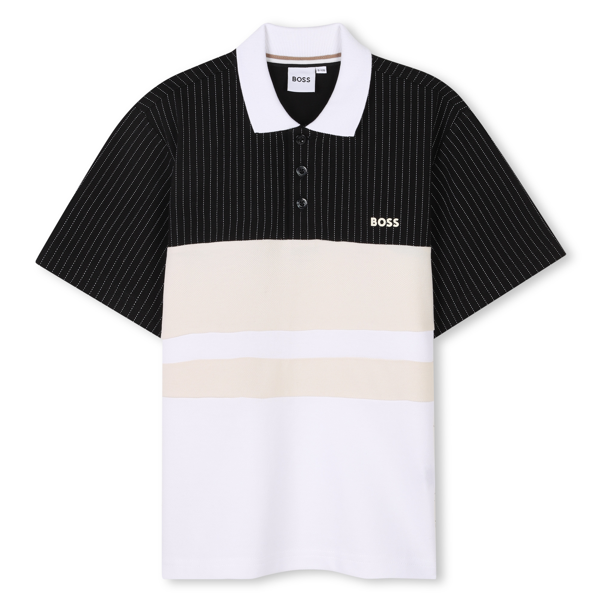 Contrasting-panel polo shirt BOSS for BOY