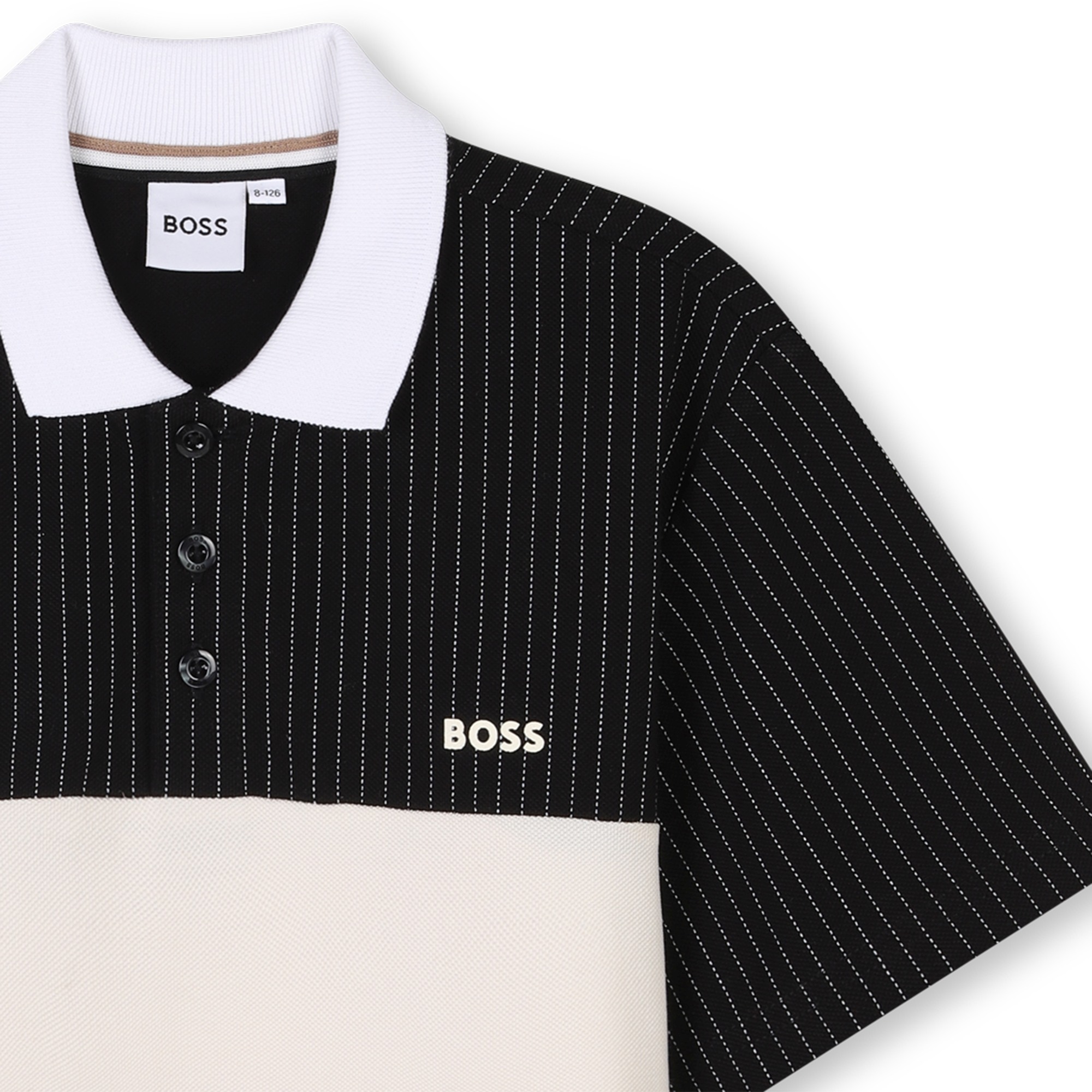 Contrasting-panel polo shirt BOSS for BOY