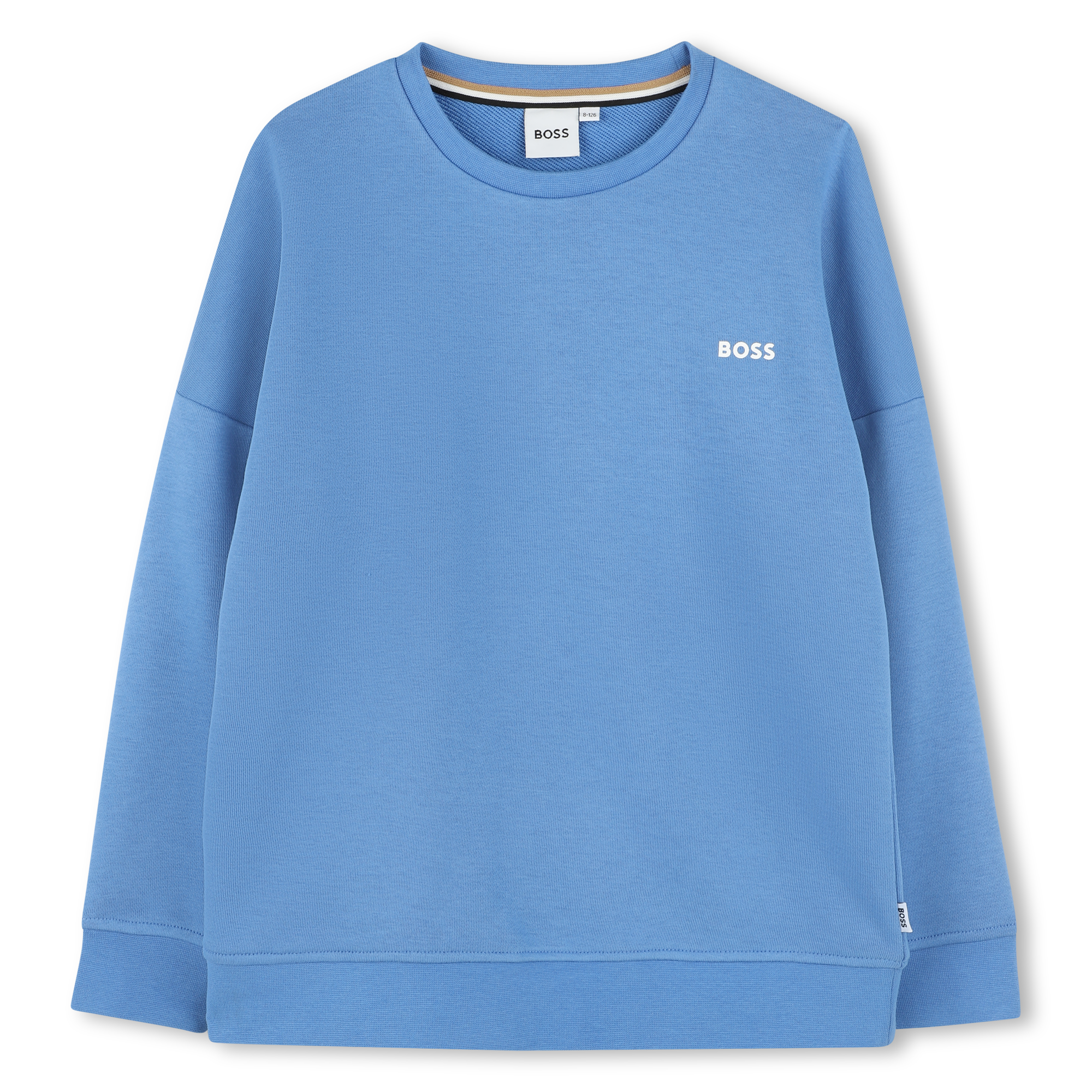 Sweat-shirt col rond uni BOSS pour GARCON