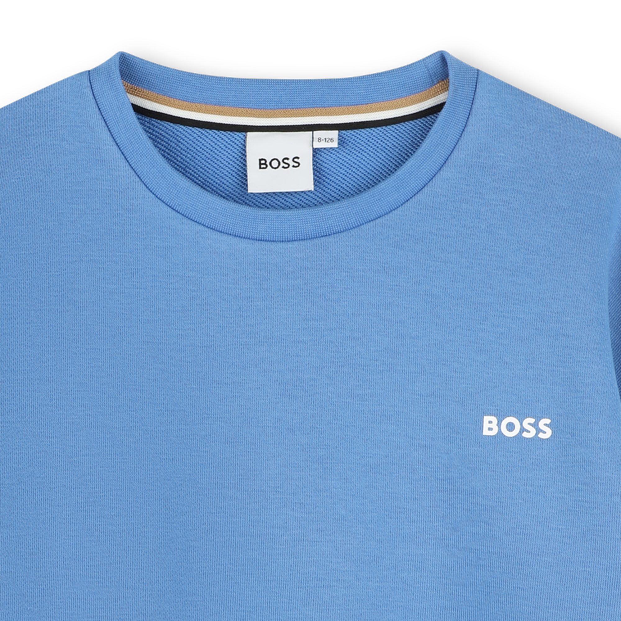 Sweat-shirt col rond uni BOSS pour GARCON