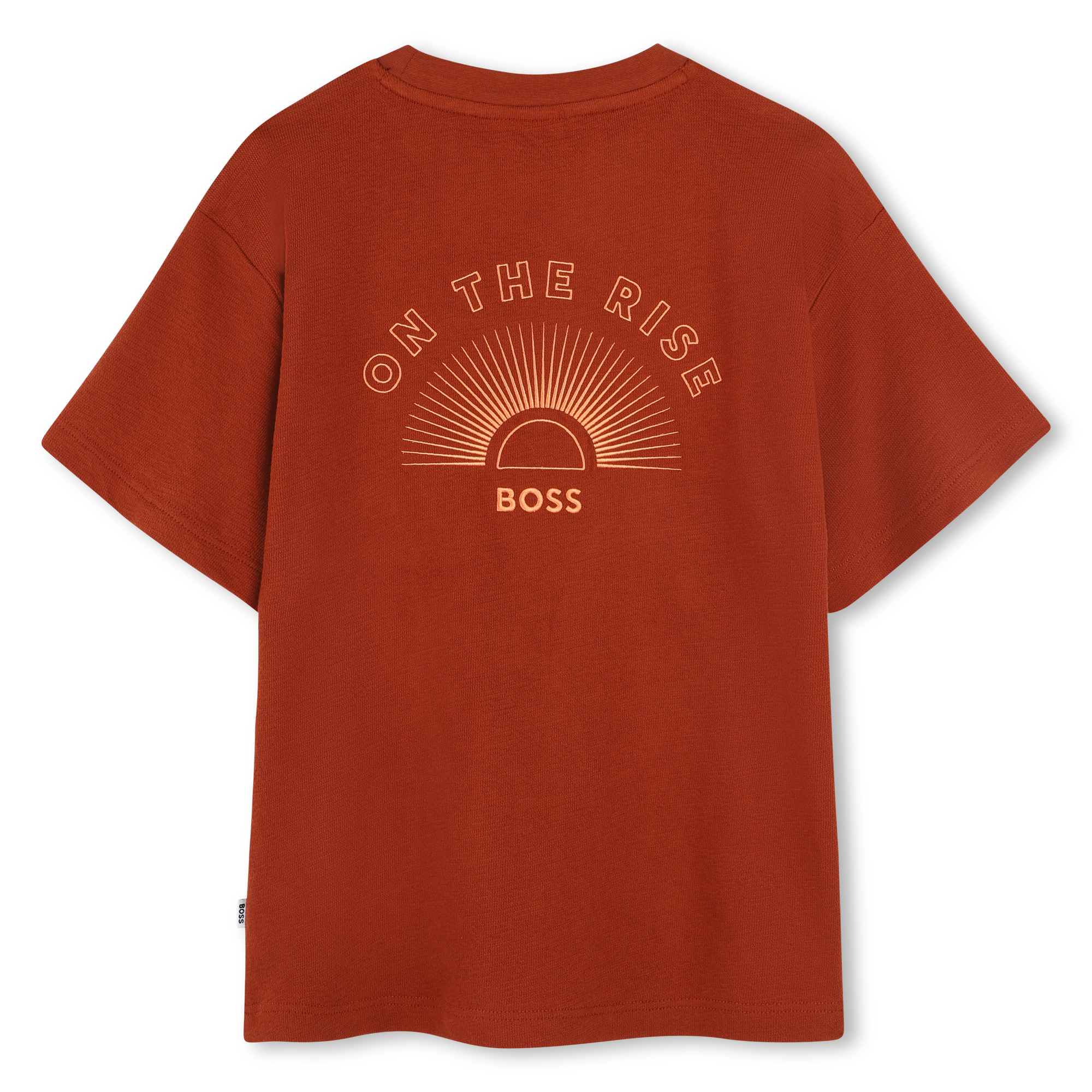 T-shirt in cotone ricamato BOSS Per RAGAZZO