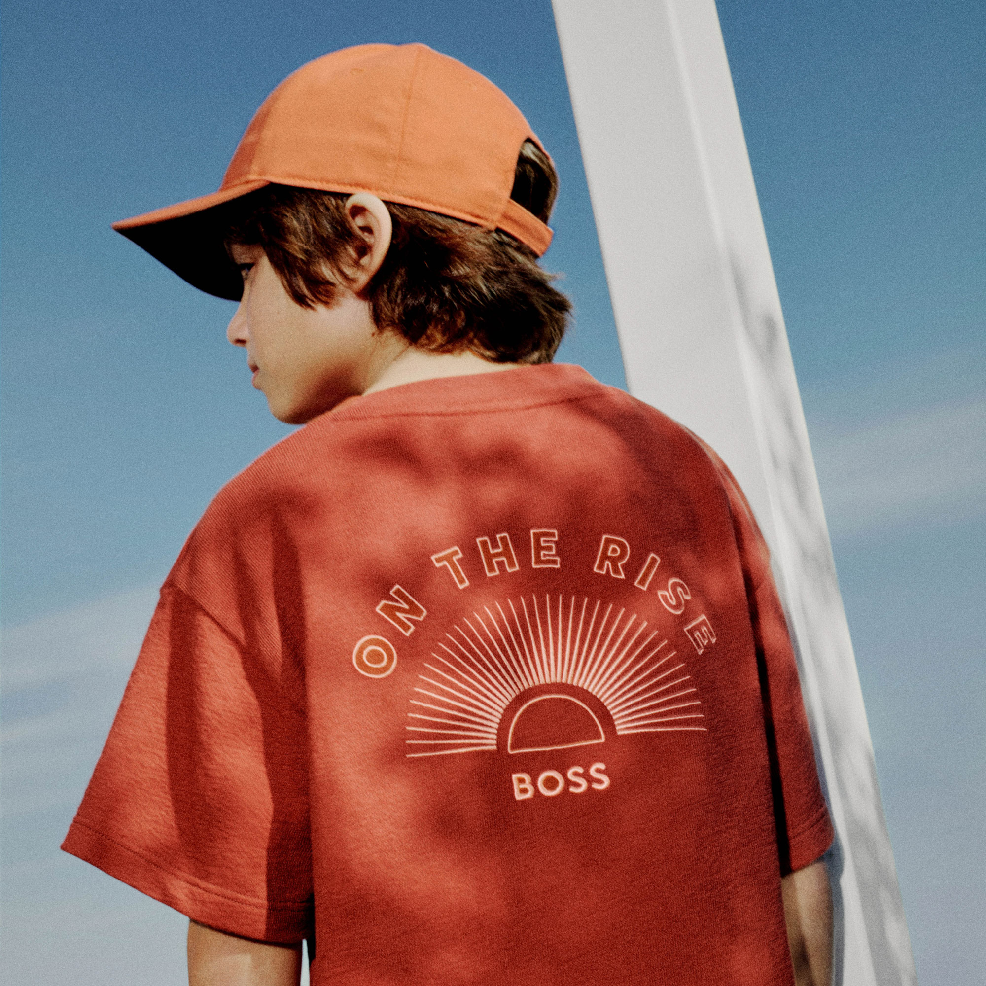 Embroidered cotton T-shirt BOSS for BOY