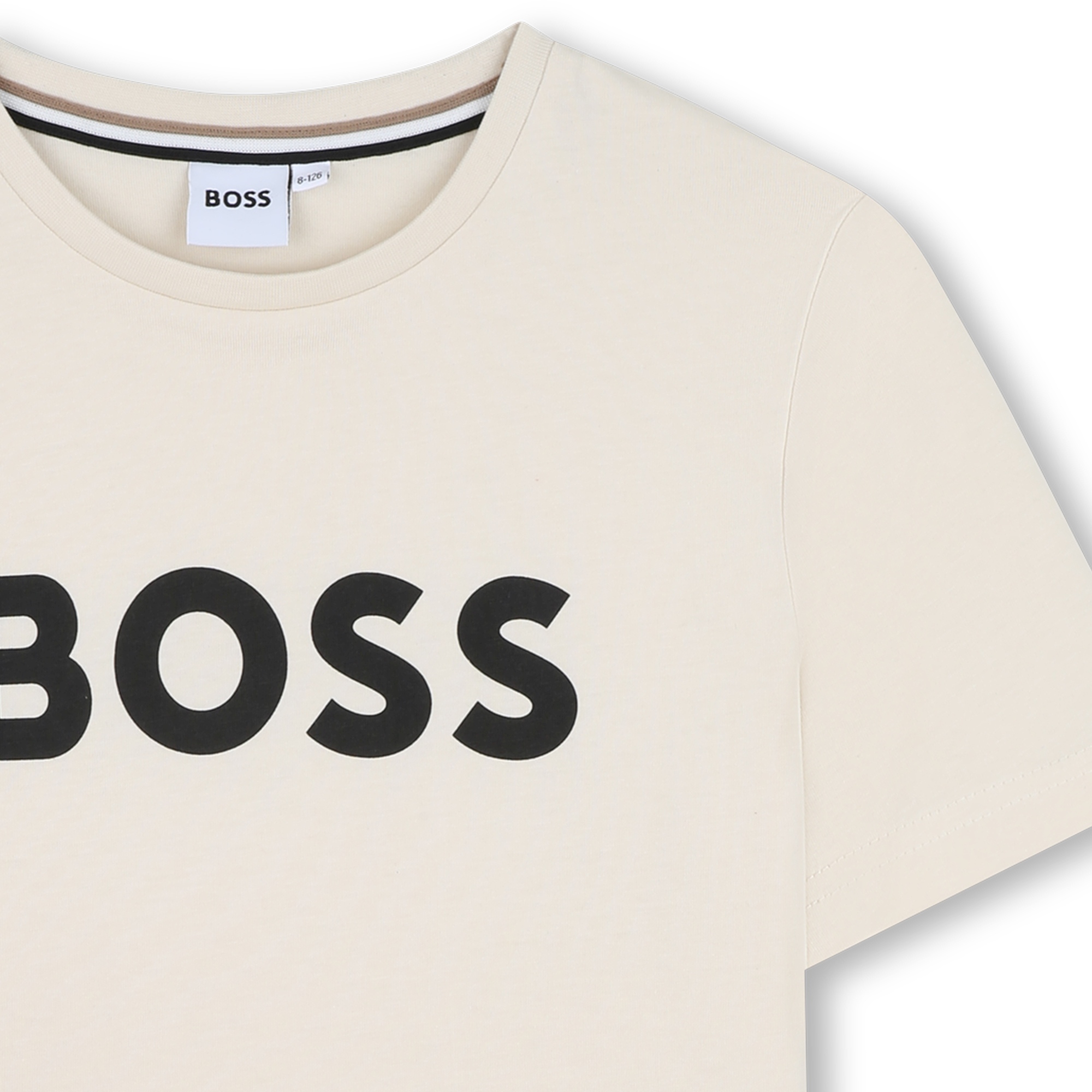 Katoenen T-shirt korte mouwen BOSS Voor