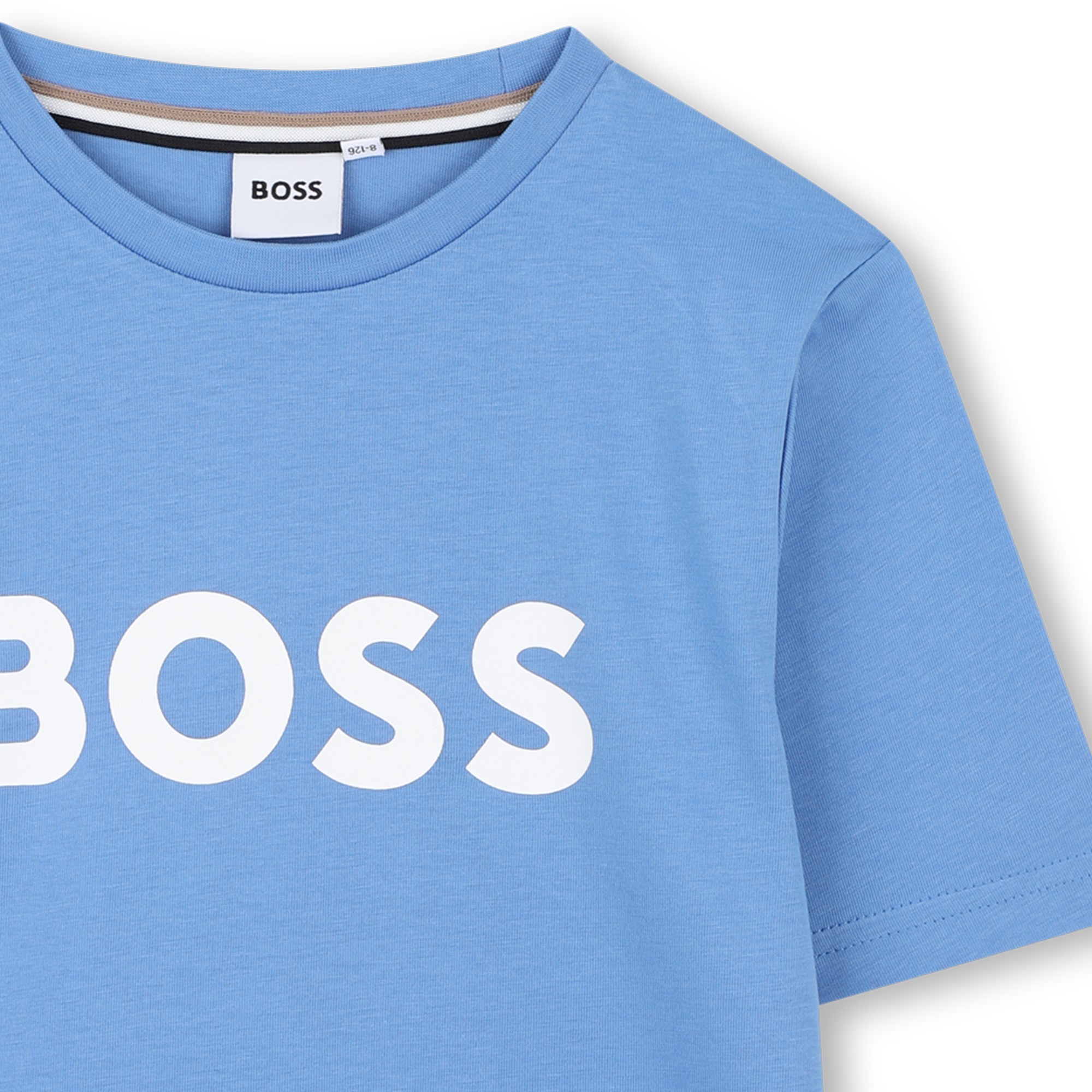 Katoenen T-shirt korte mouwen BOSS Voor