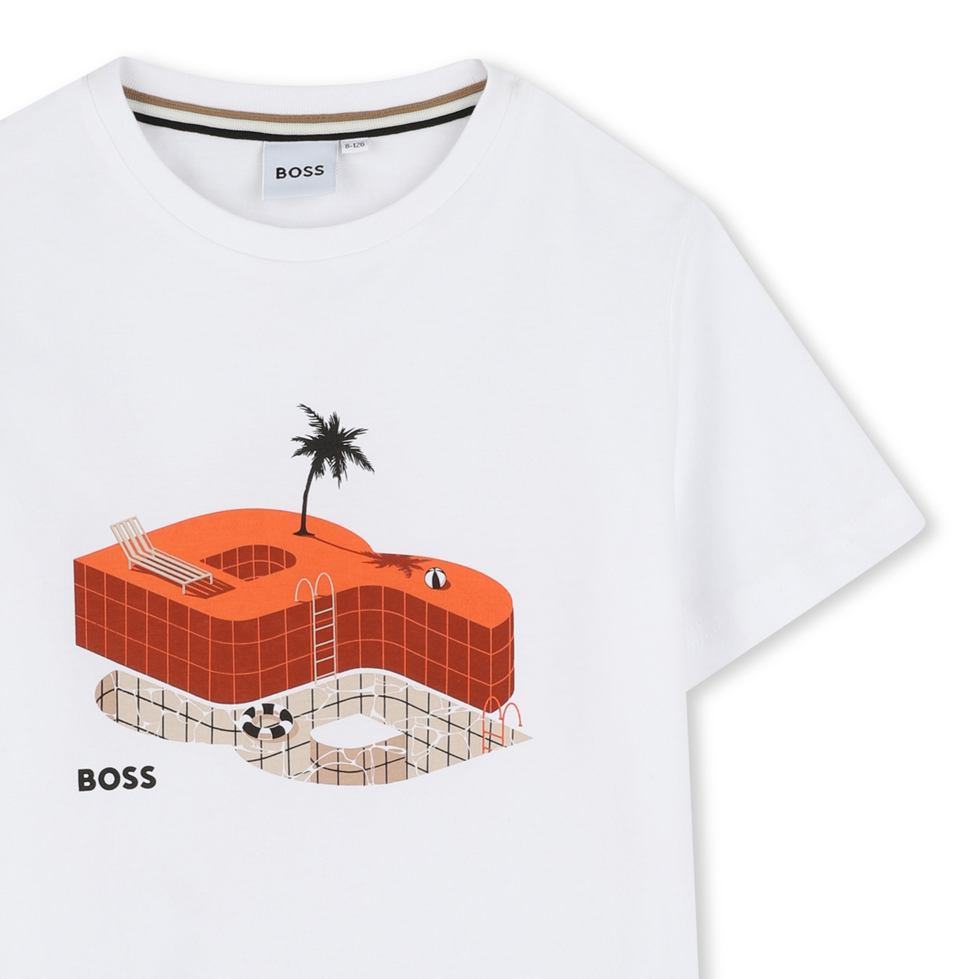 Camiseta algodón y manga corta BOSS para NIÑO