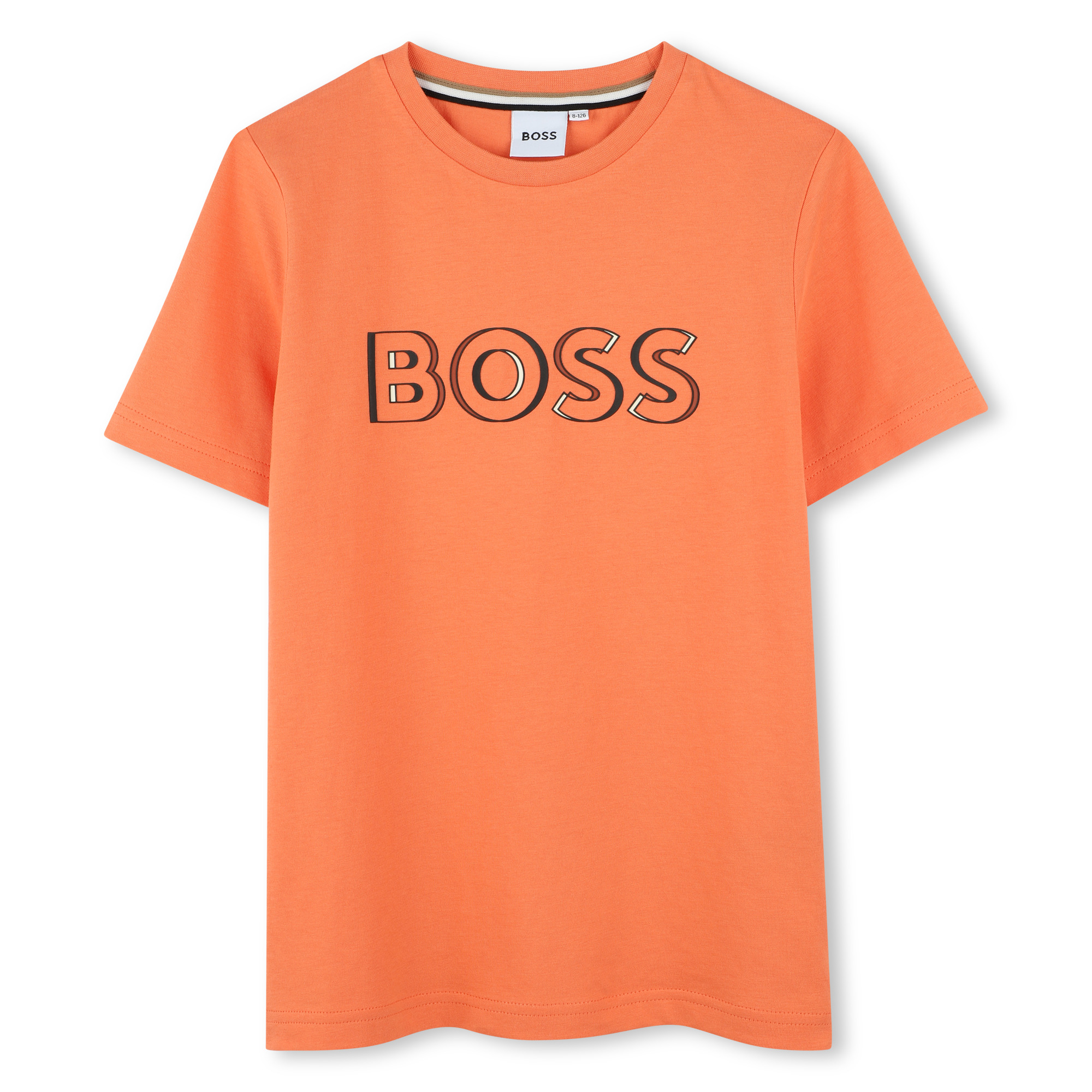 Katoenen T-shirt korte mouwen BOSS Voor