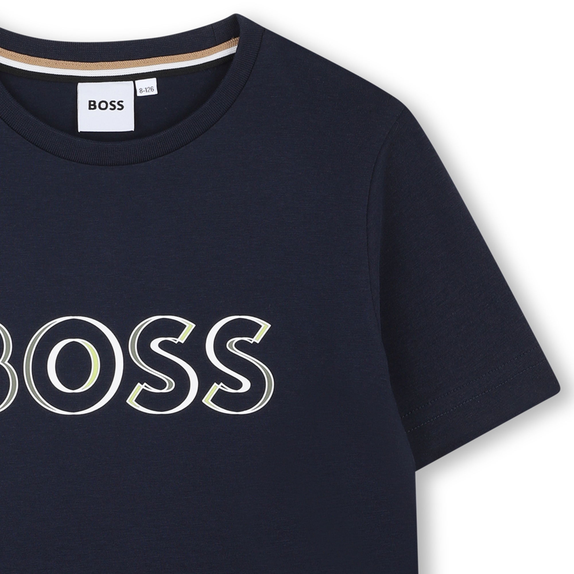 Katoenen T-shirt korte mouwen BOSS Voor