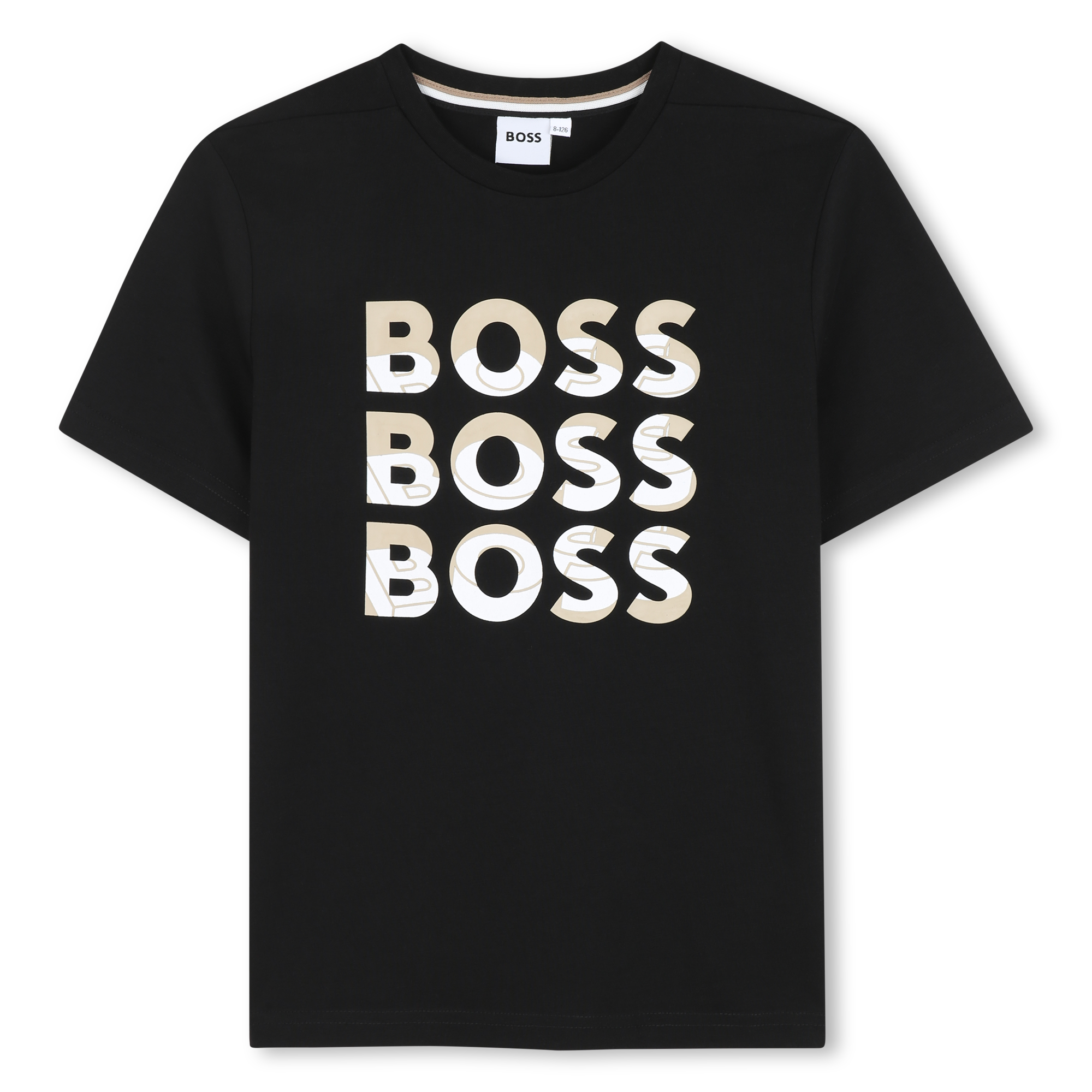 Katoenen T-shirt korte mouwen BOSS Voor