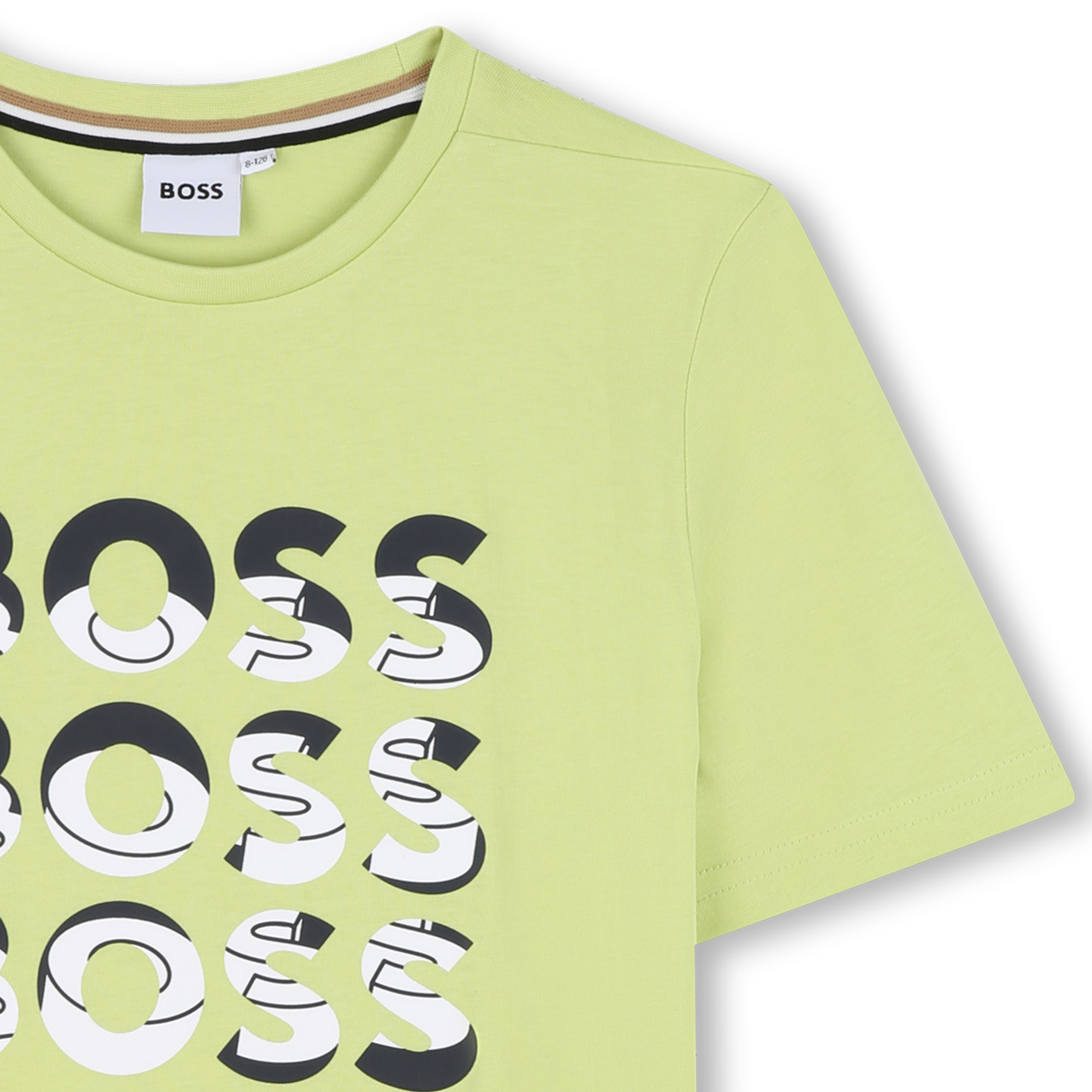 Katoenen T-shirt korte mouwen BOSS Voor