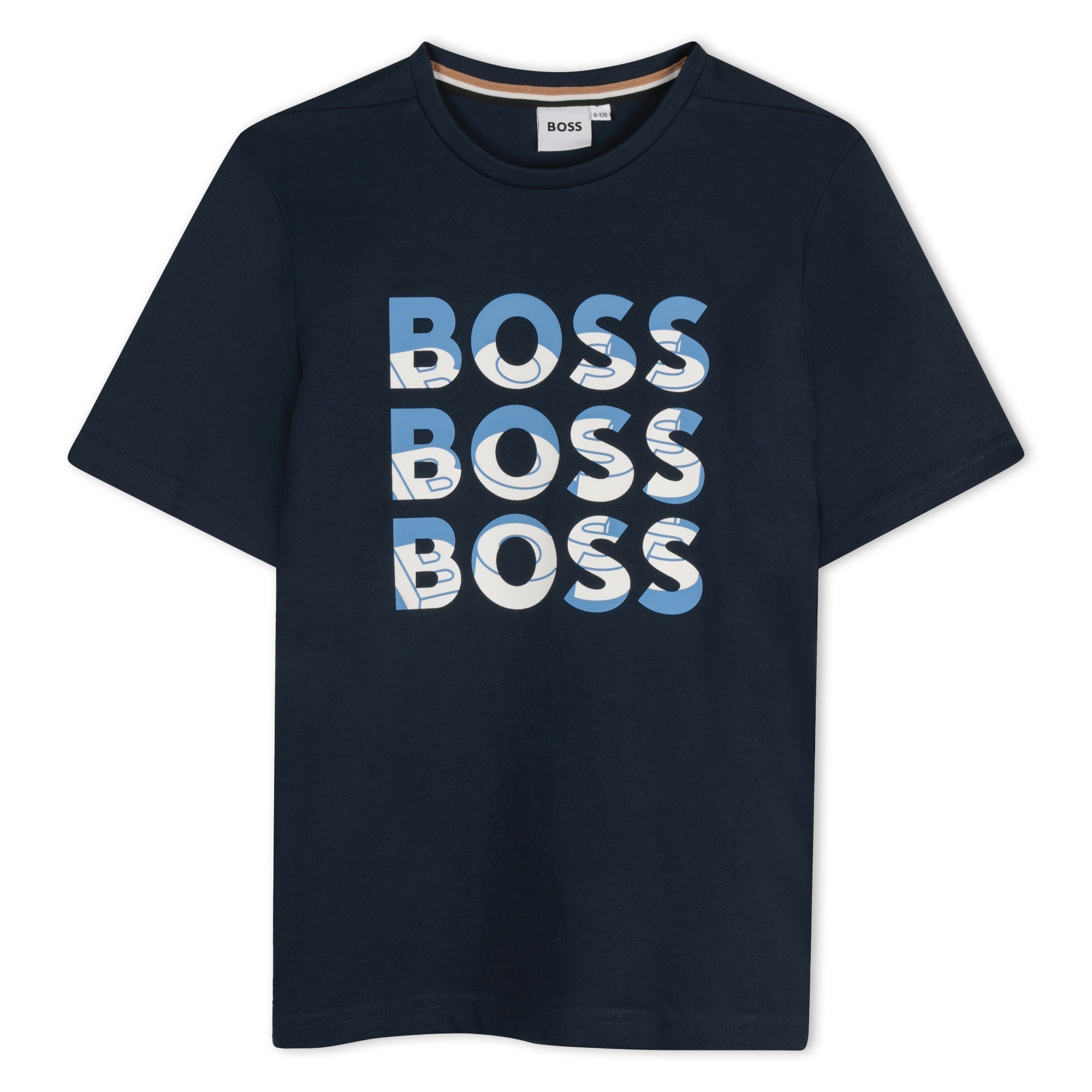 Katoenen T-shirt korte mouwen BOSS Voor