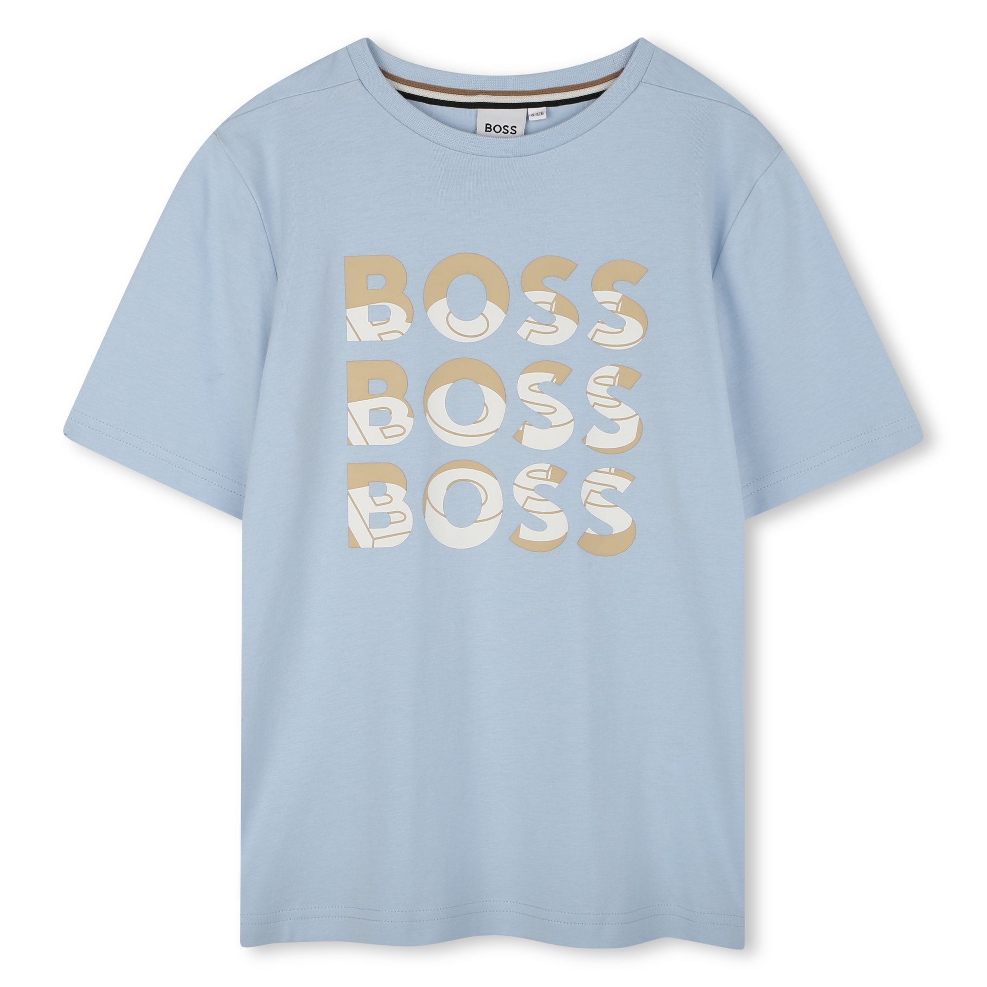 Katoenen T-shirt korte mouwen BOSS Voor