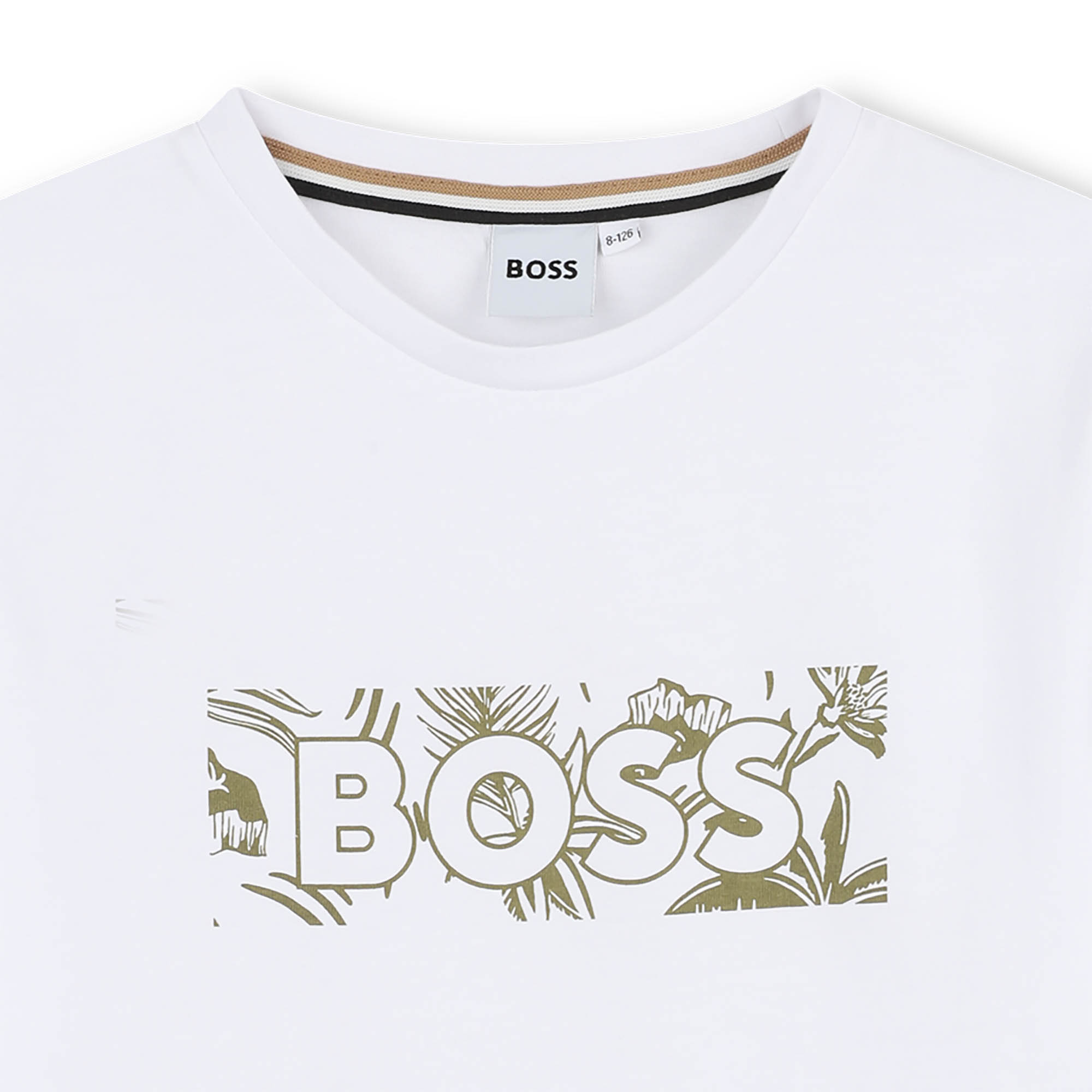 Camiseta algodón manga corta BOSS para NIÑO