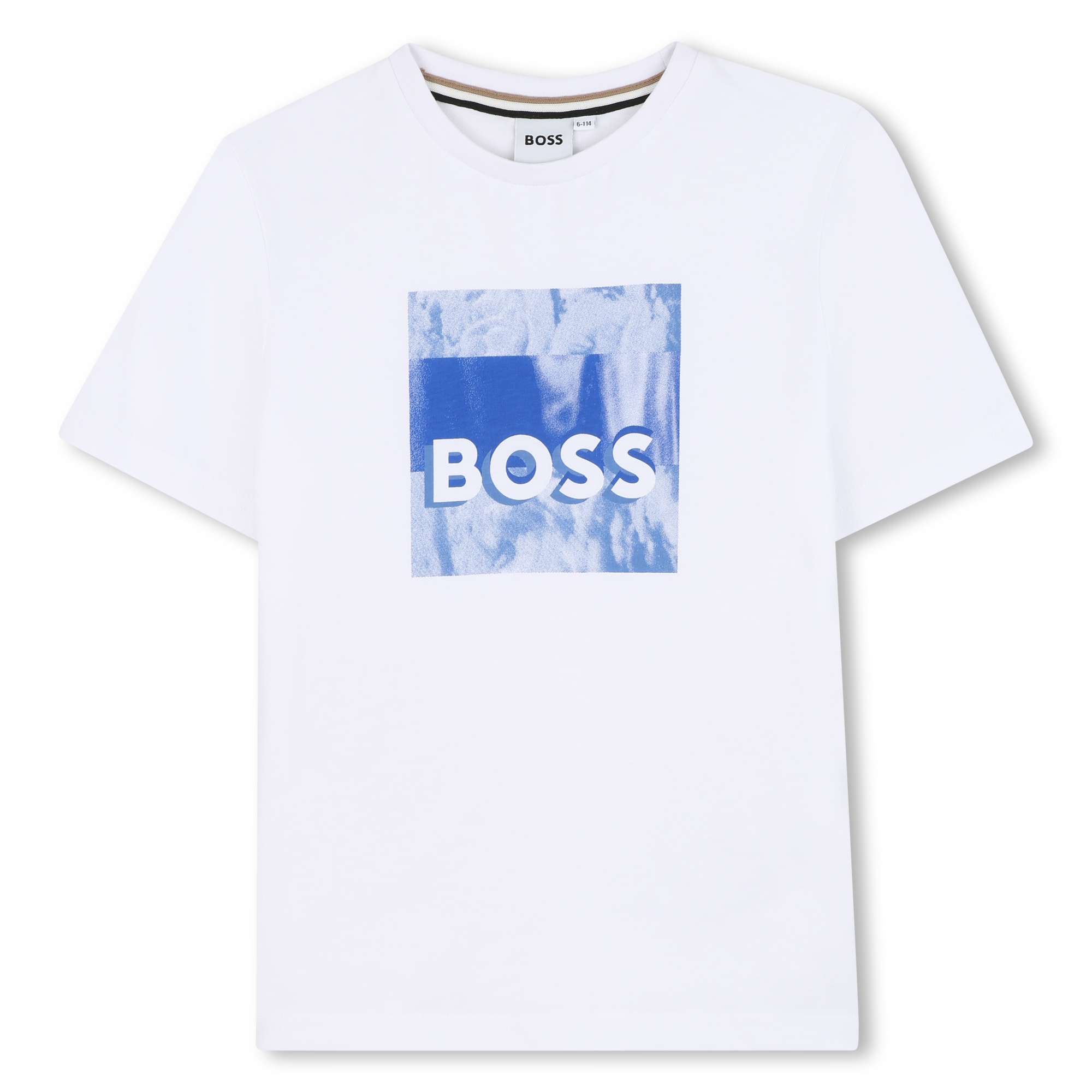 Katoenen T-shirt korte mouwen BOSS Voor