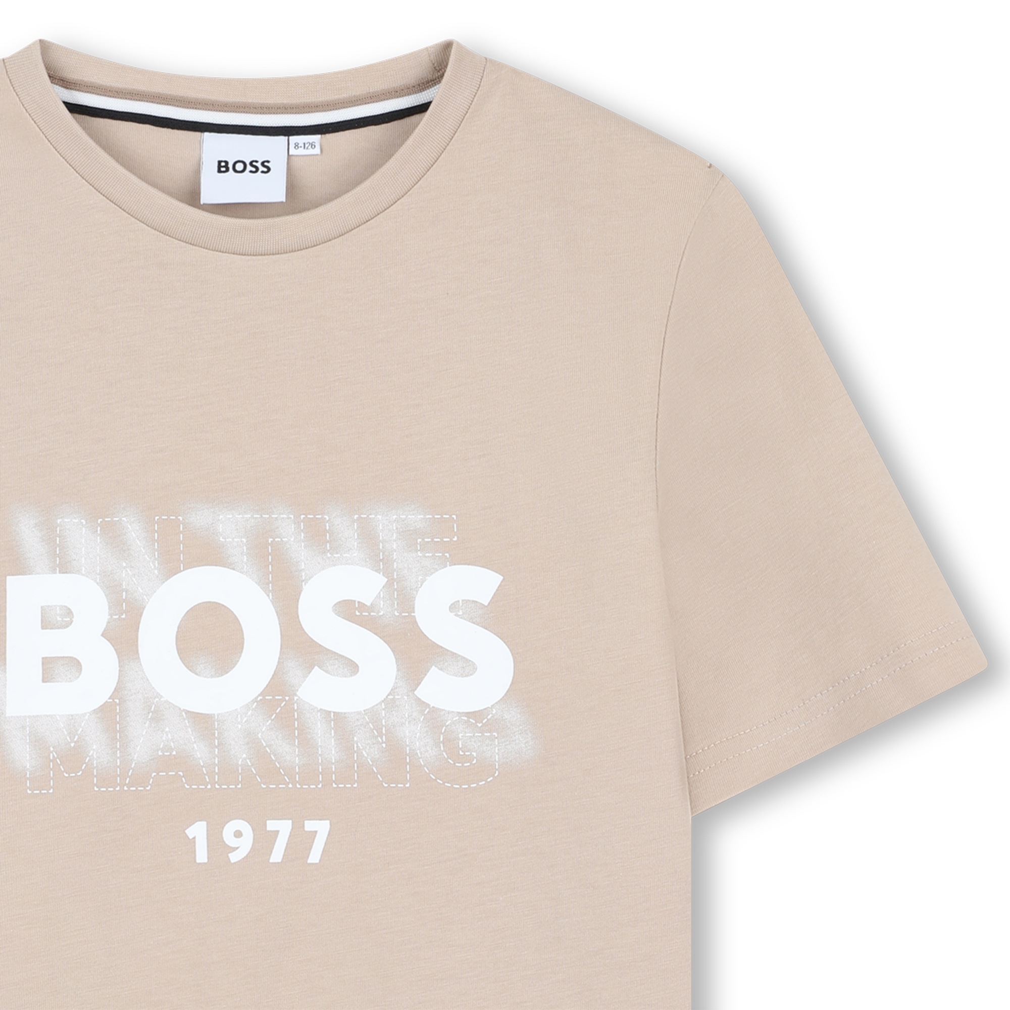 Camiseta algodón manga corta BOSS para NIÑO