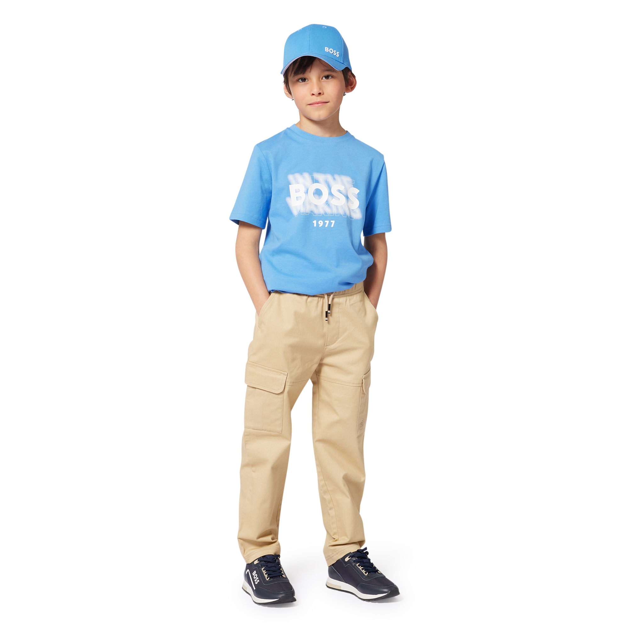 Short-sleeved cotton T-shirt BOSS for BOY