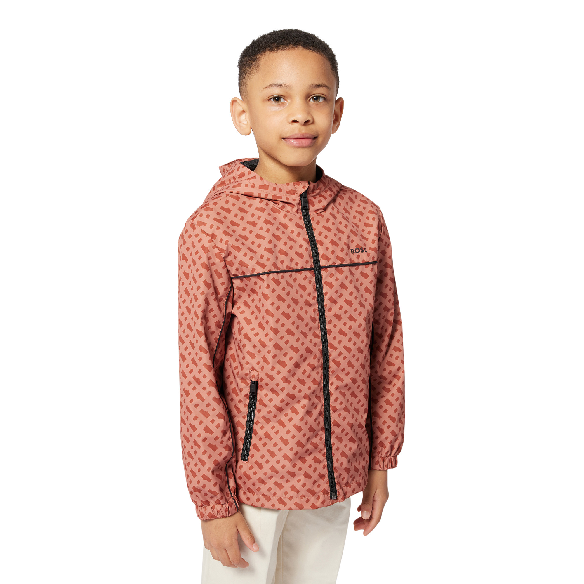 Hooded printed windbreaker BOSS for BOY