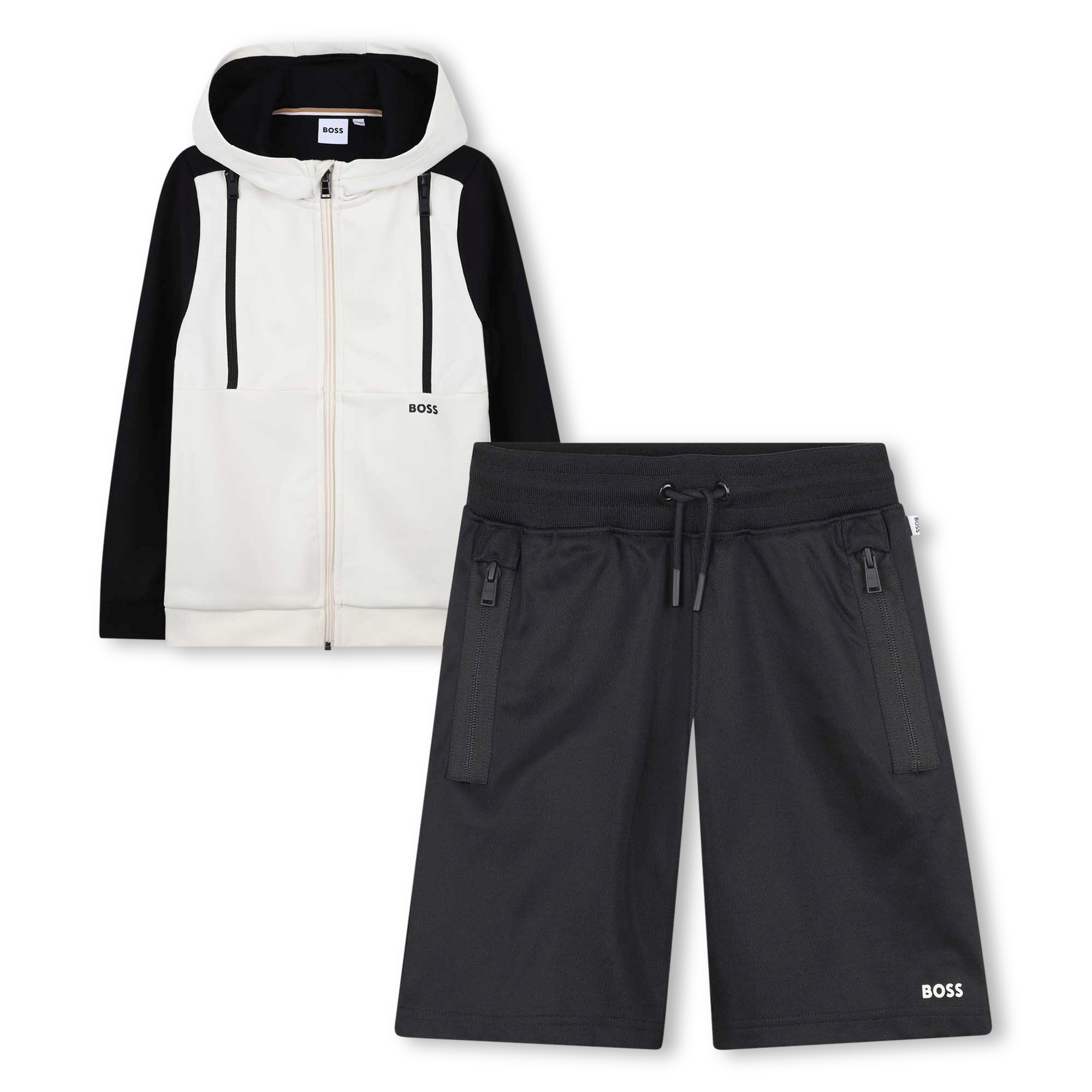 Zip-up cardigan and shorts set BOSS for BOY