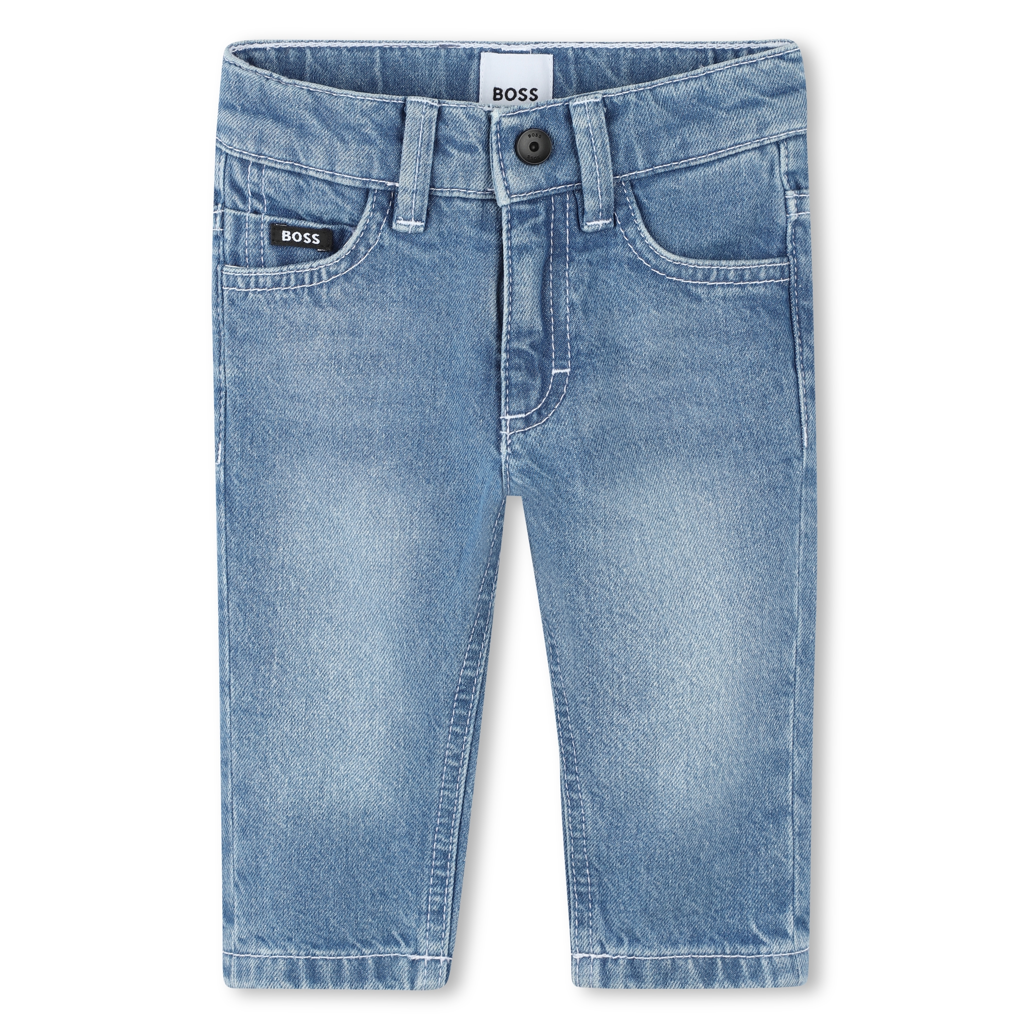 Katoenen 5-pocket-jeans BOSS Voor