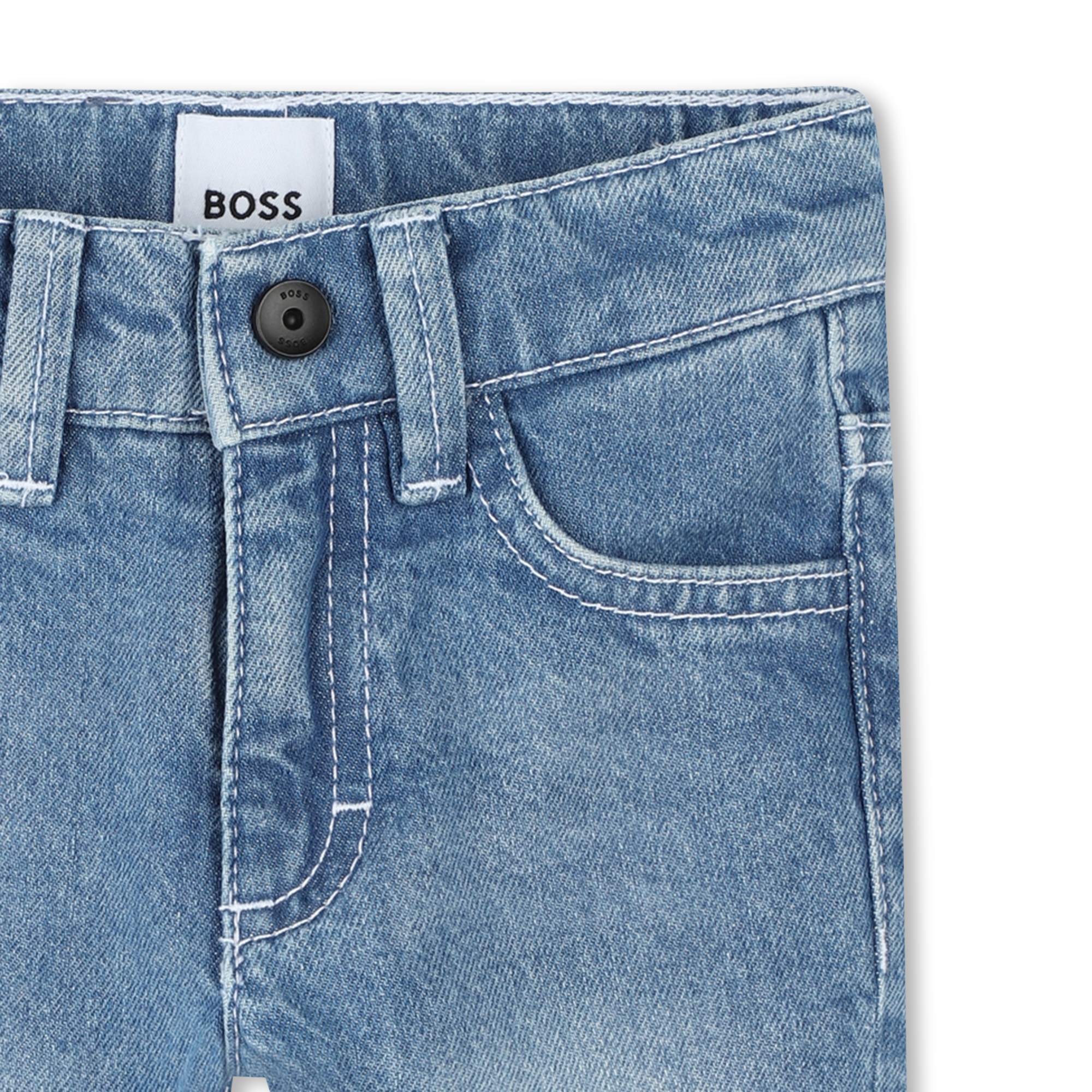 Katoenen 5-pocket-jeans BOSS Voor