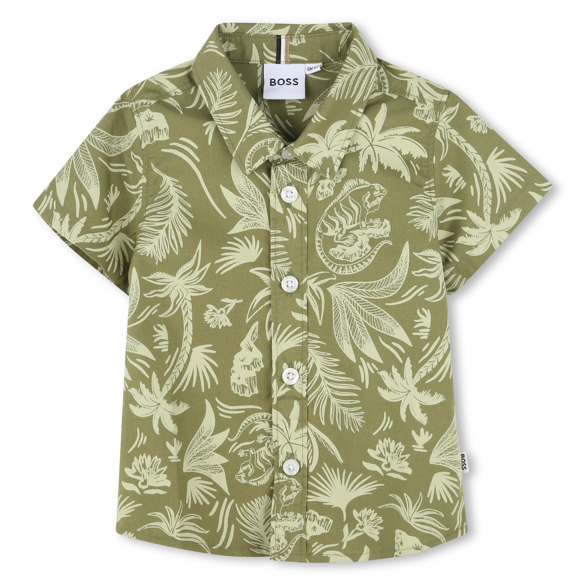 Printed poplin shirt BOSS for BOY