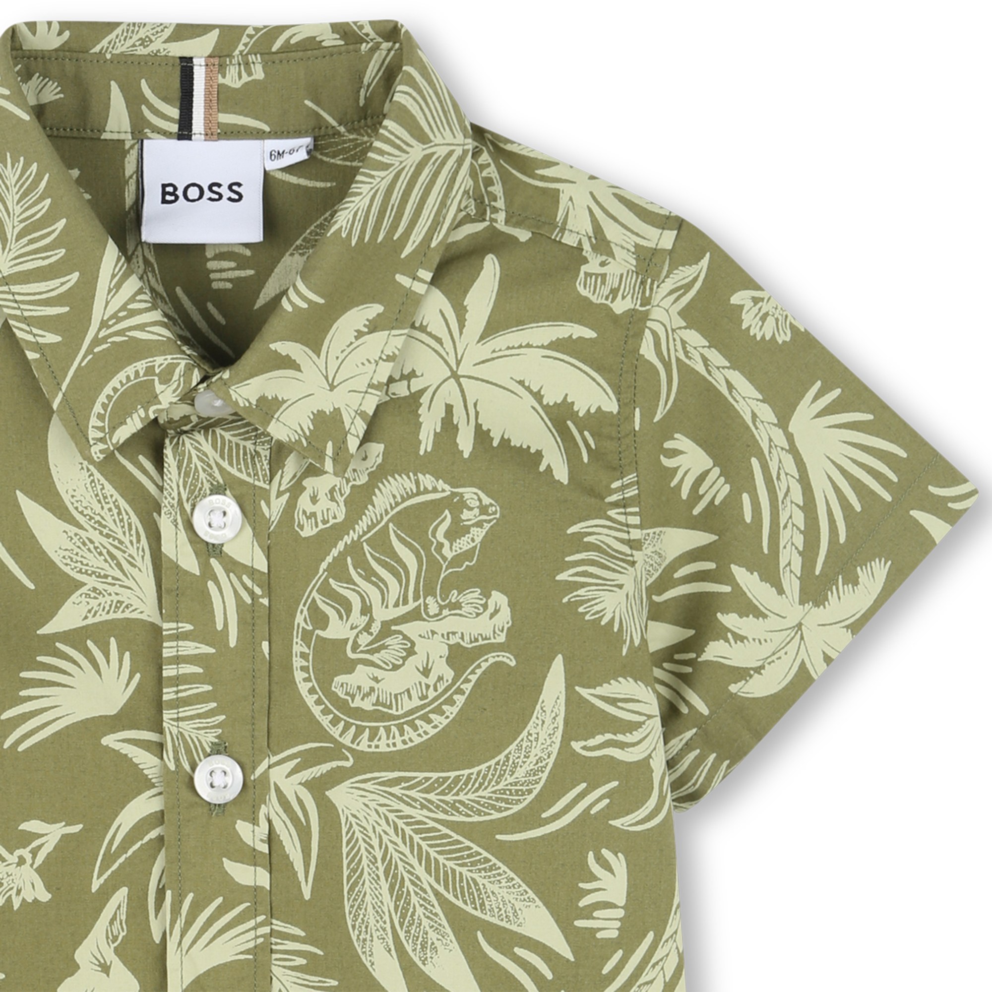 Chemise en popeline imprimée BOSS pour GARCON