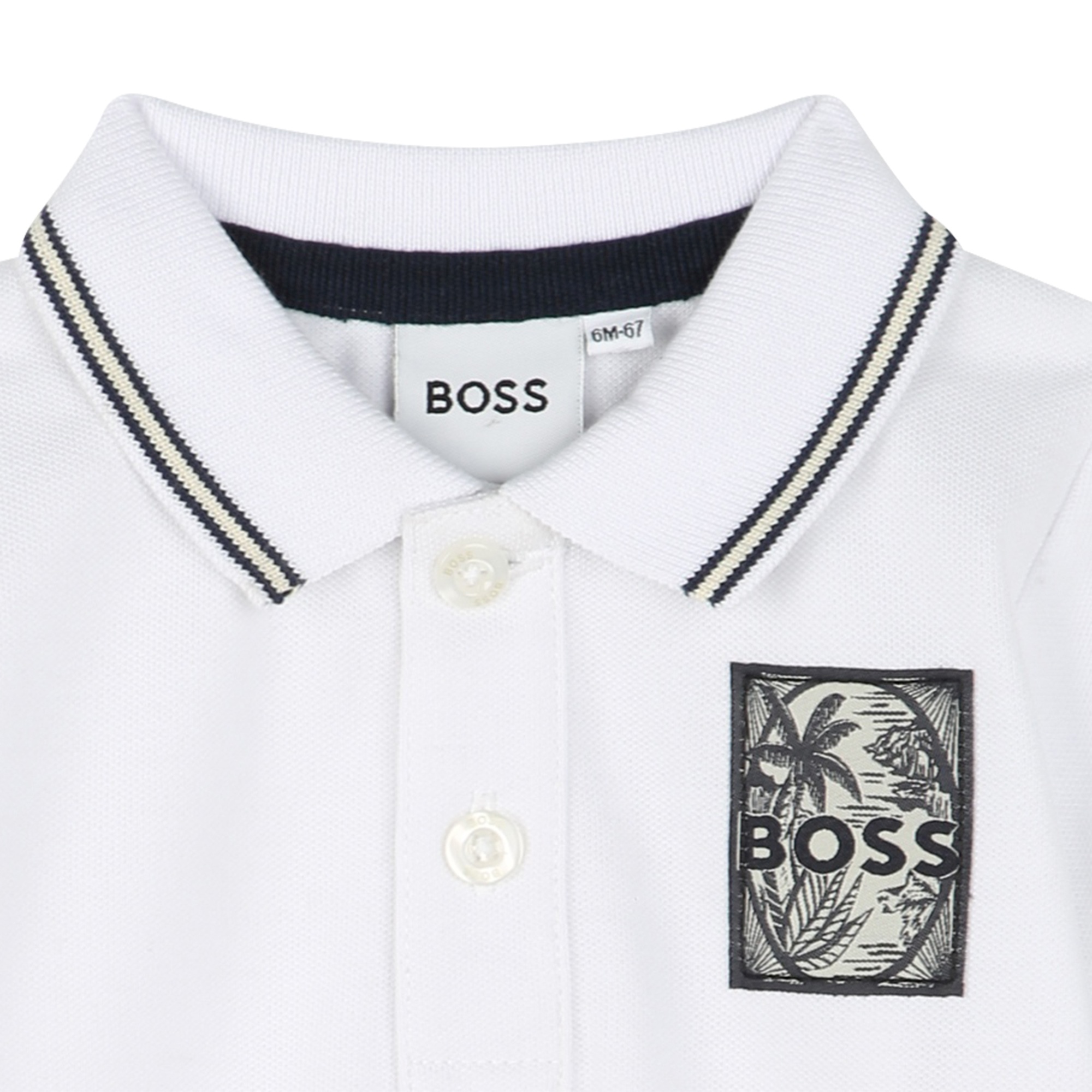 Short-sleeved polo shirt BOSS for BOY