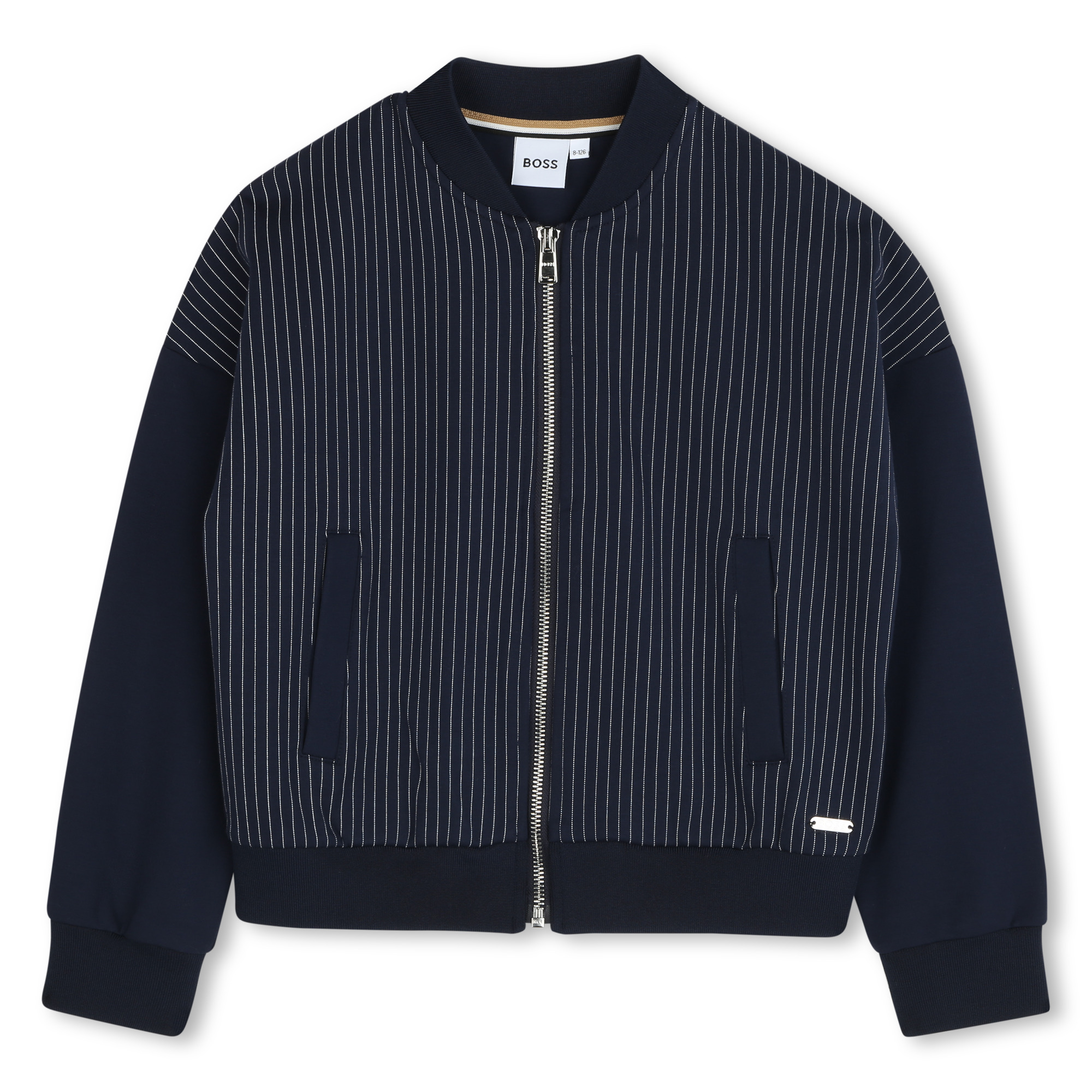 Cardigan zippé à poches BOSS pour FILLE