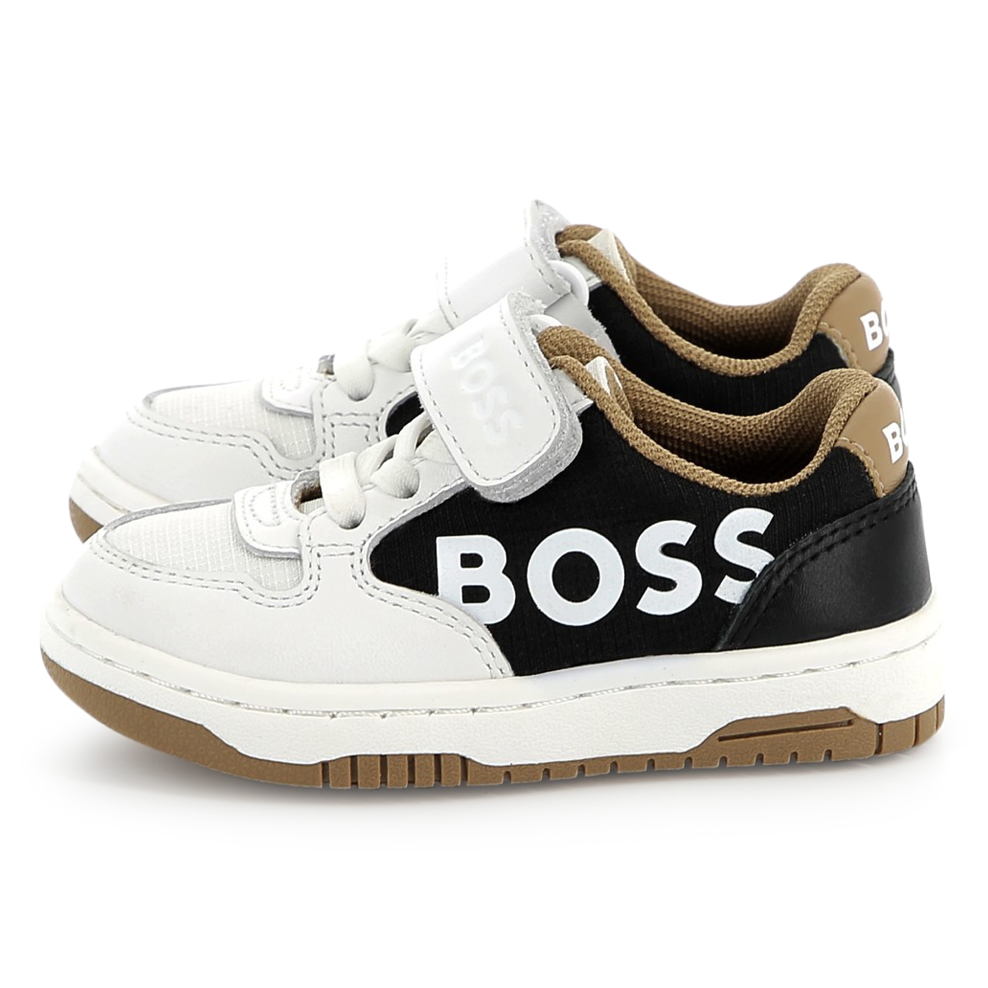 Leather lace-up trainers BOSS for BOY