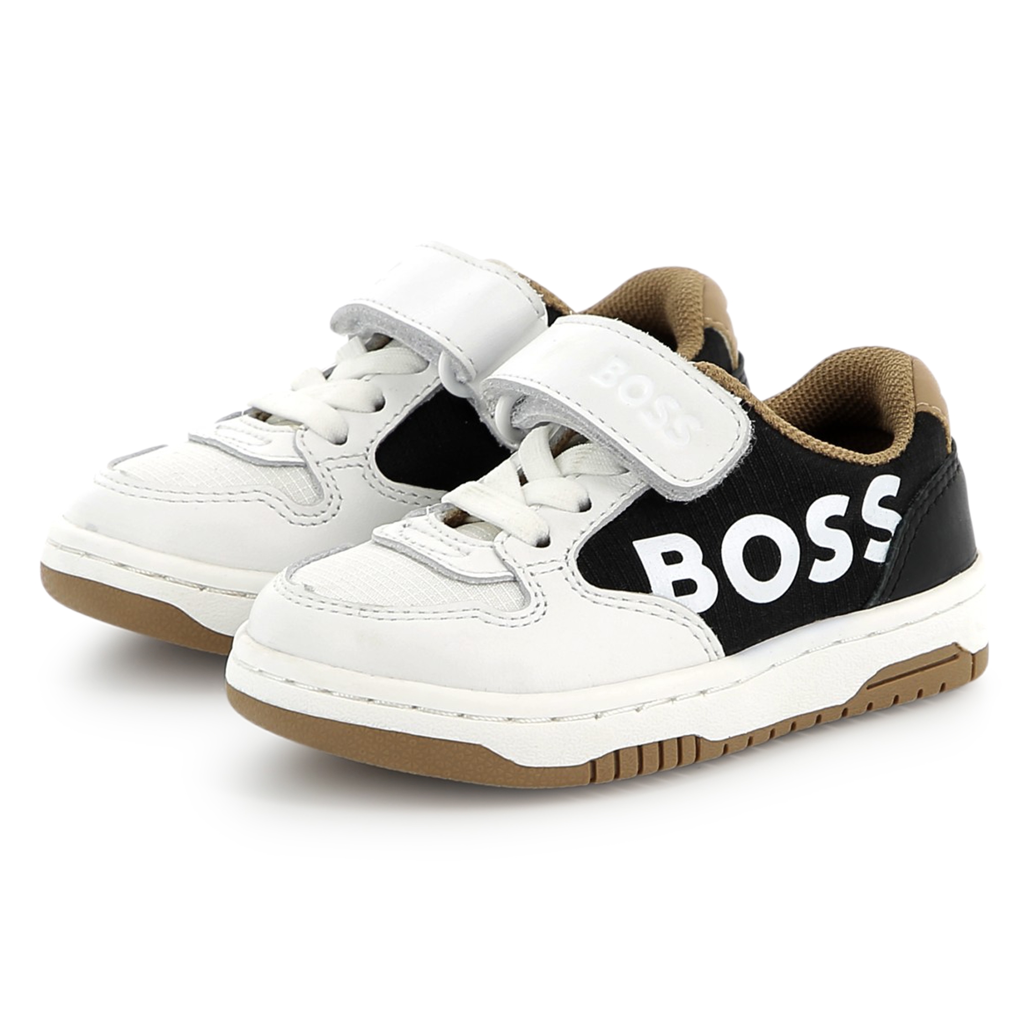 Leather lace-up trainers BOSS for BOY