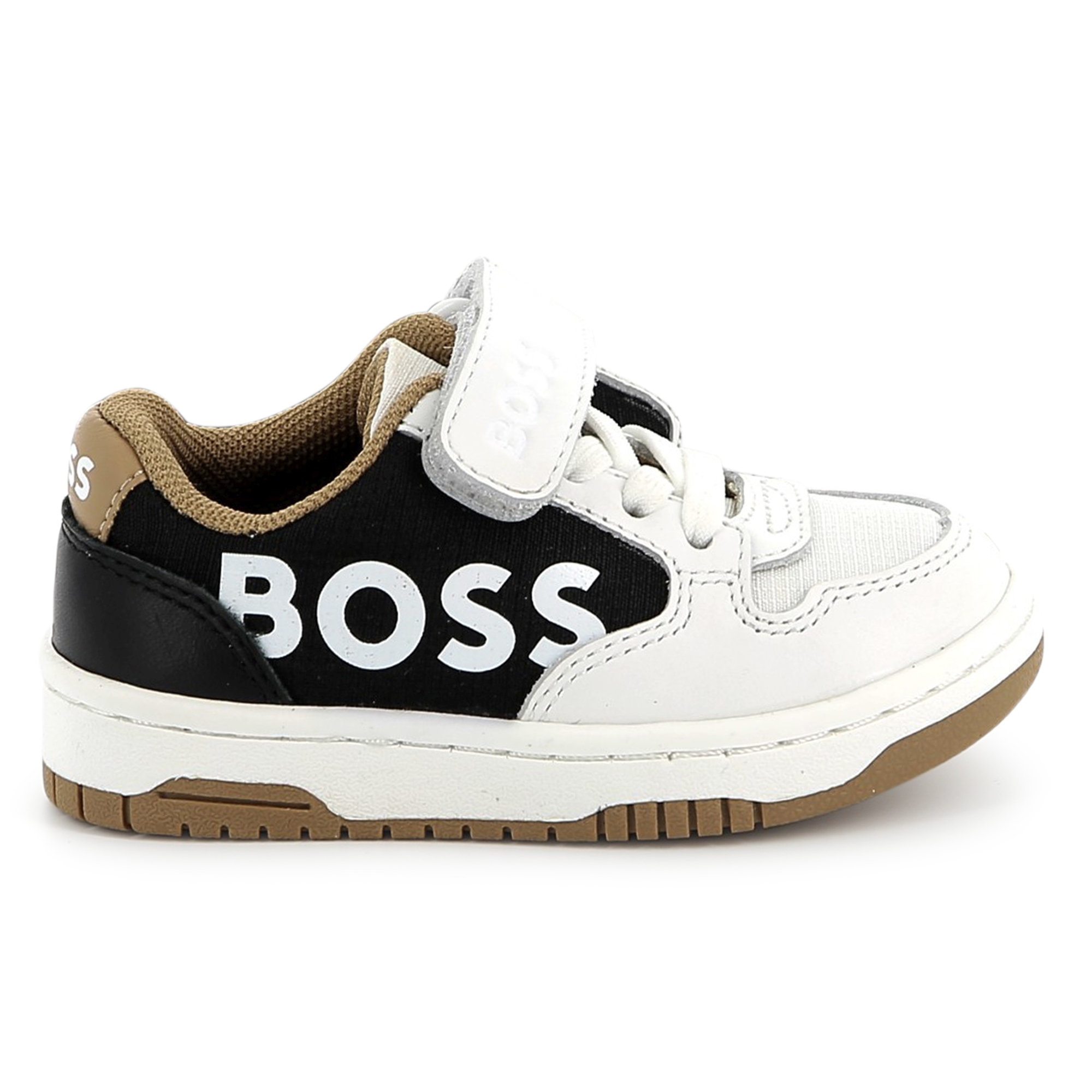 Baskets en cuir scratch lacets BOSS pour GARCON