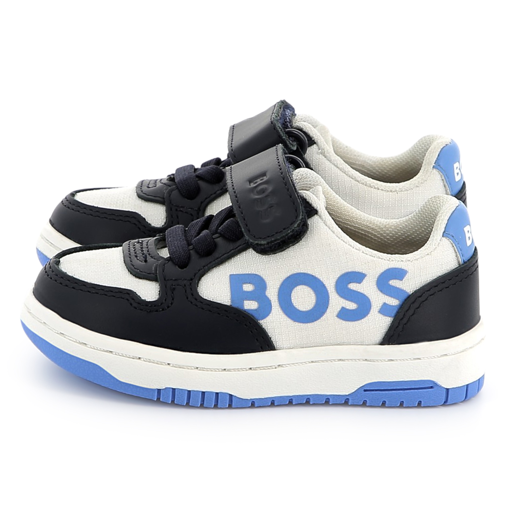 Sneakers pelle velcro e lacci BOSS Per RAGAZZO