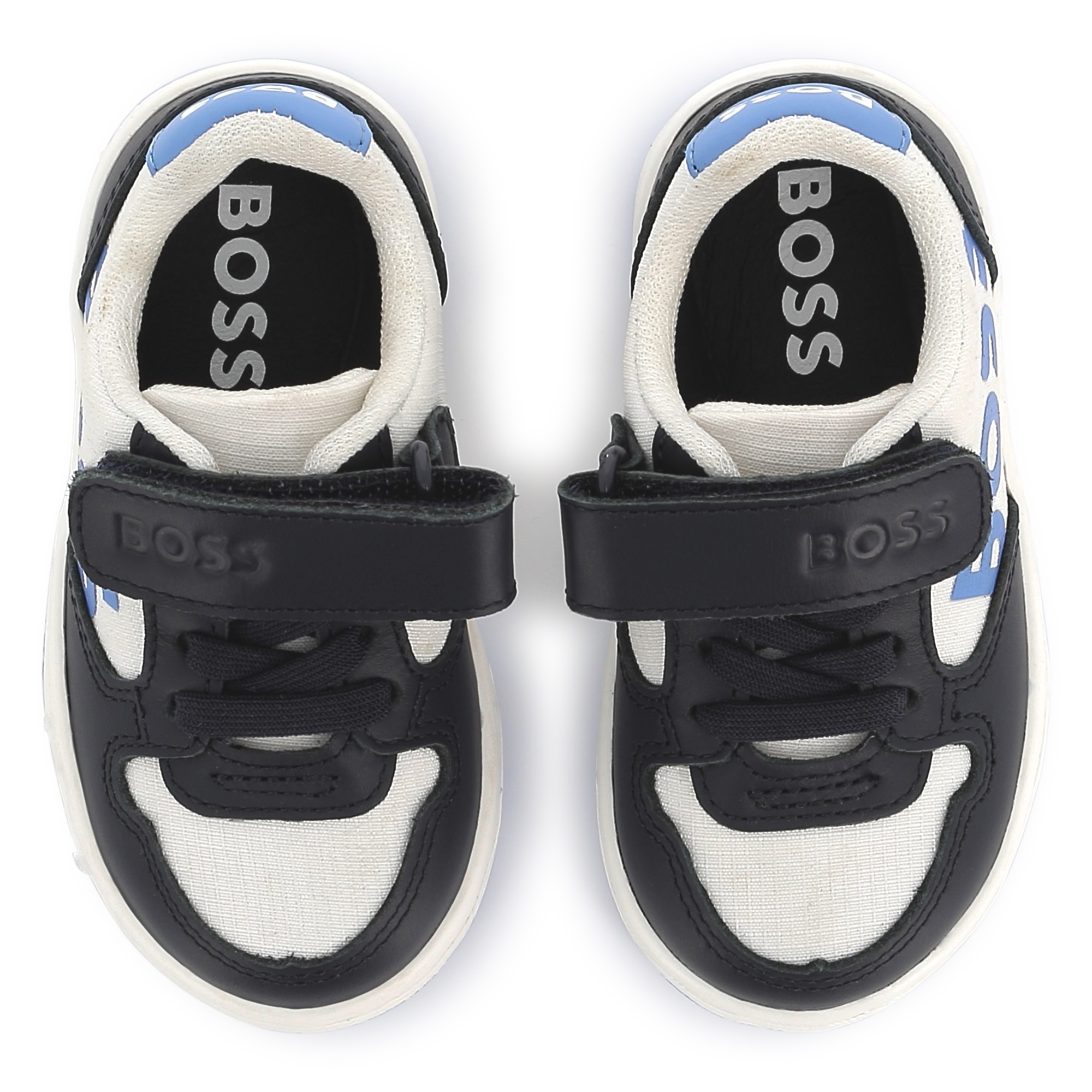 Baskets en cuir scratch lacets BOSS pour GARCON